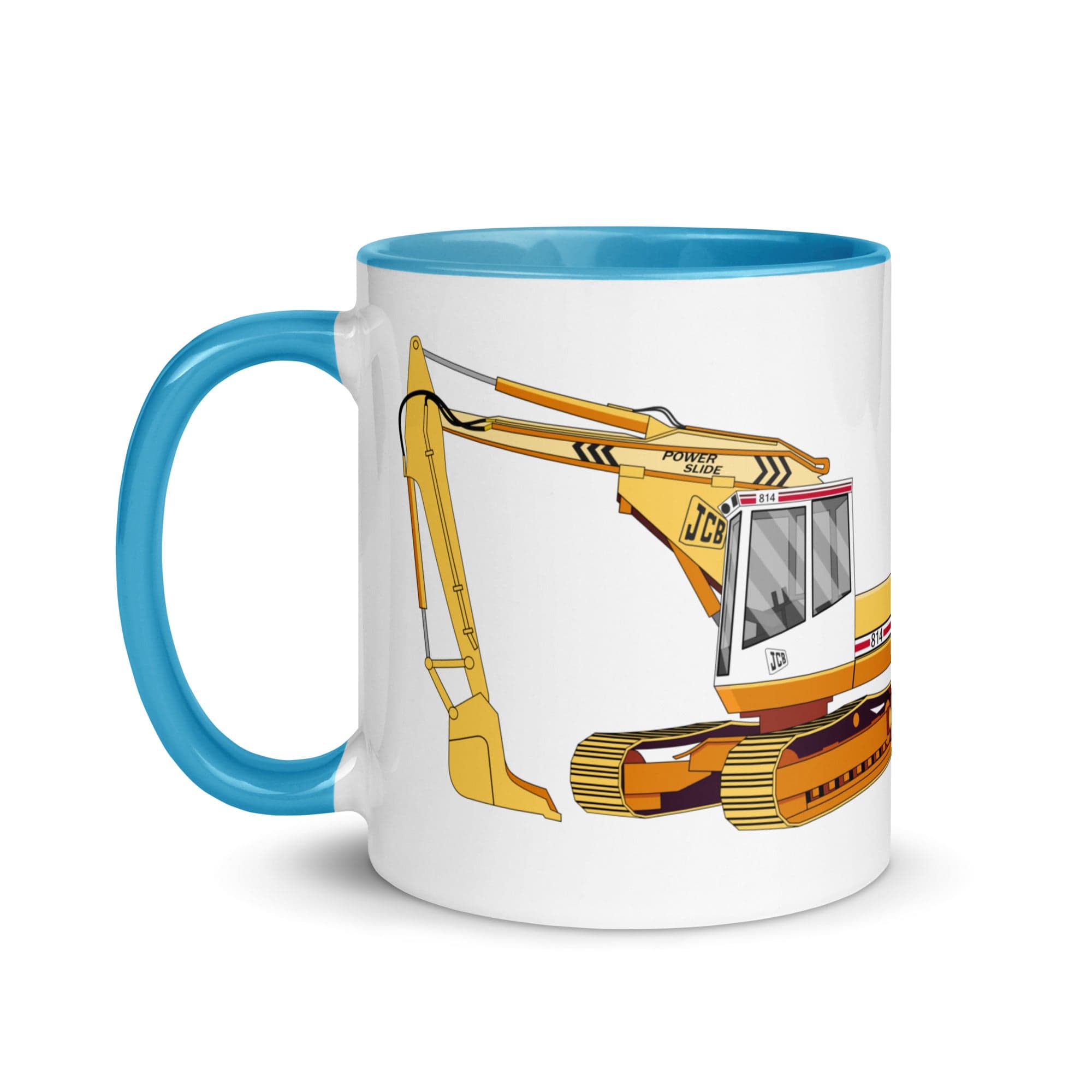 The Tractors Mugs Store JCB 814 Super Mug with Color Inside Quality Farmers Merch