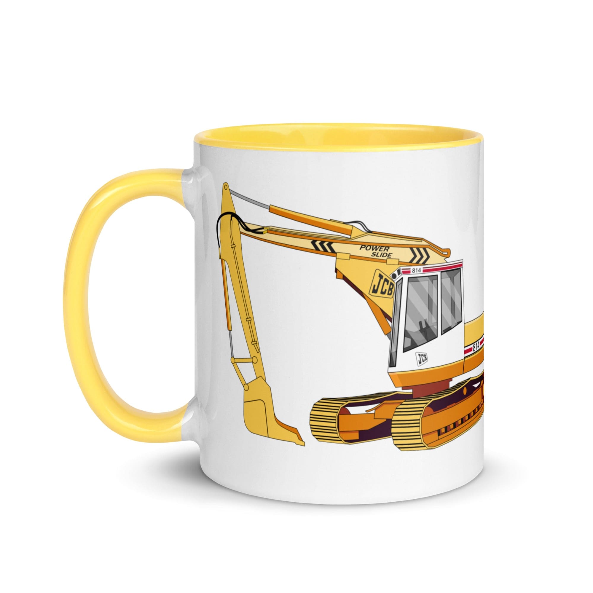 The Tractors Mugs Store JCB 814 Super Mug with Color Inside Quality Farmers Merch