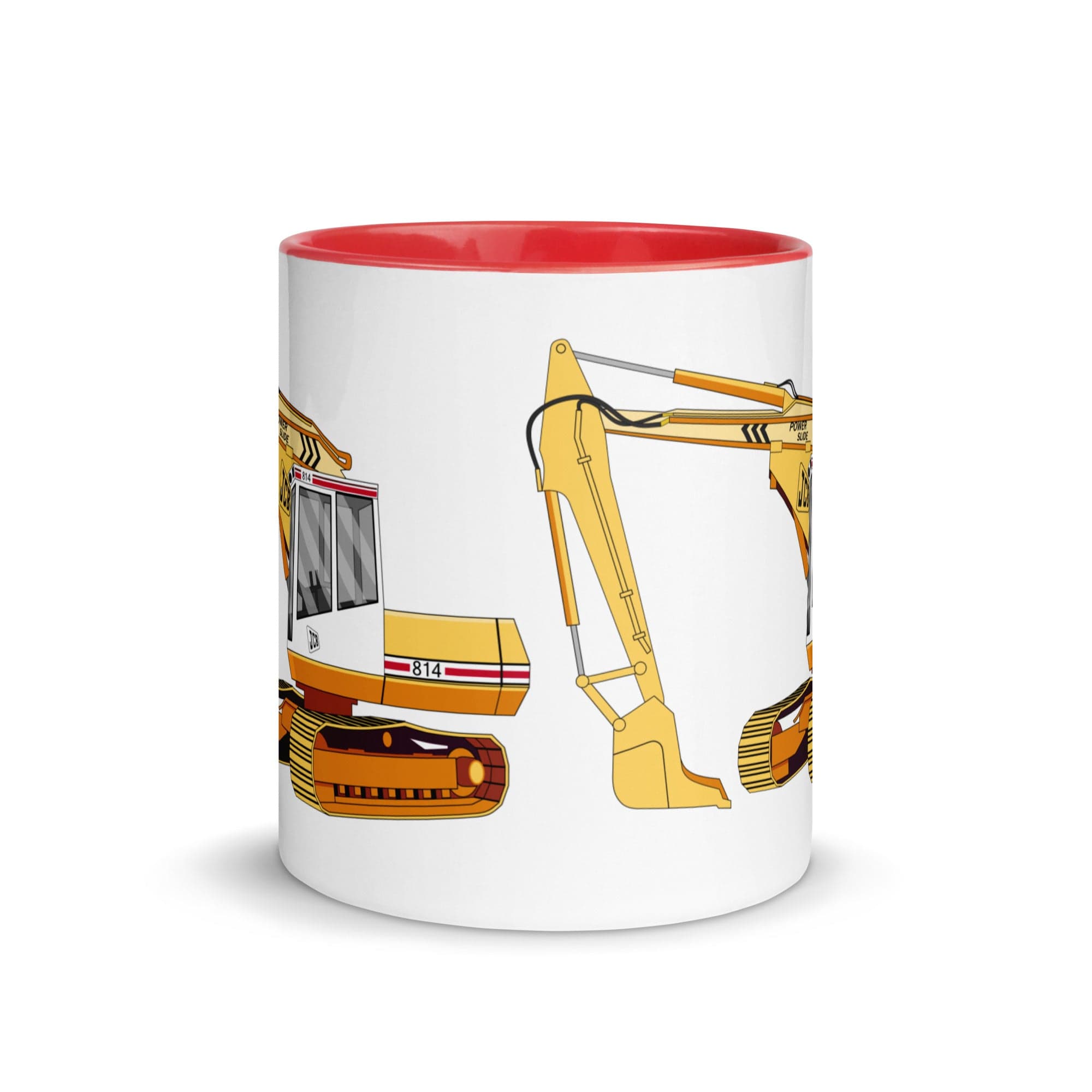 The Tractors Mugs Store JCB 814 Super Mug with Color Inside Quality Farmers Merch