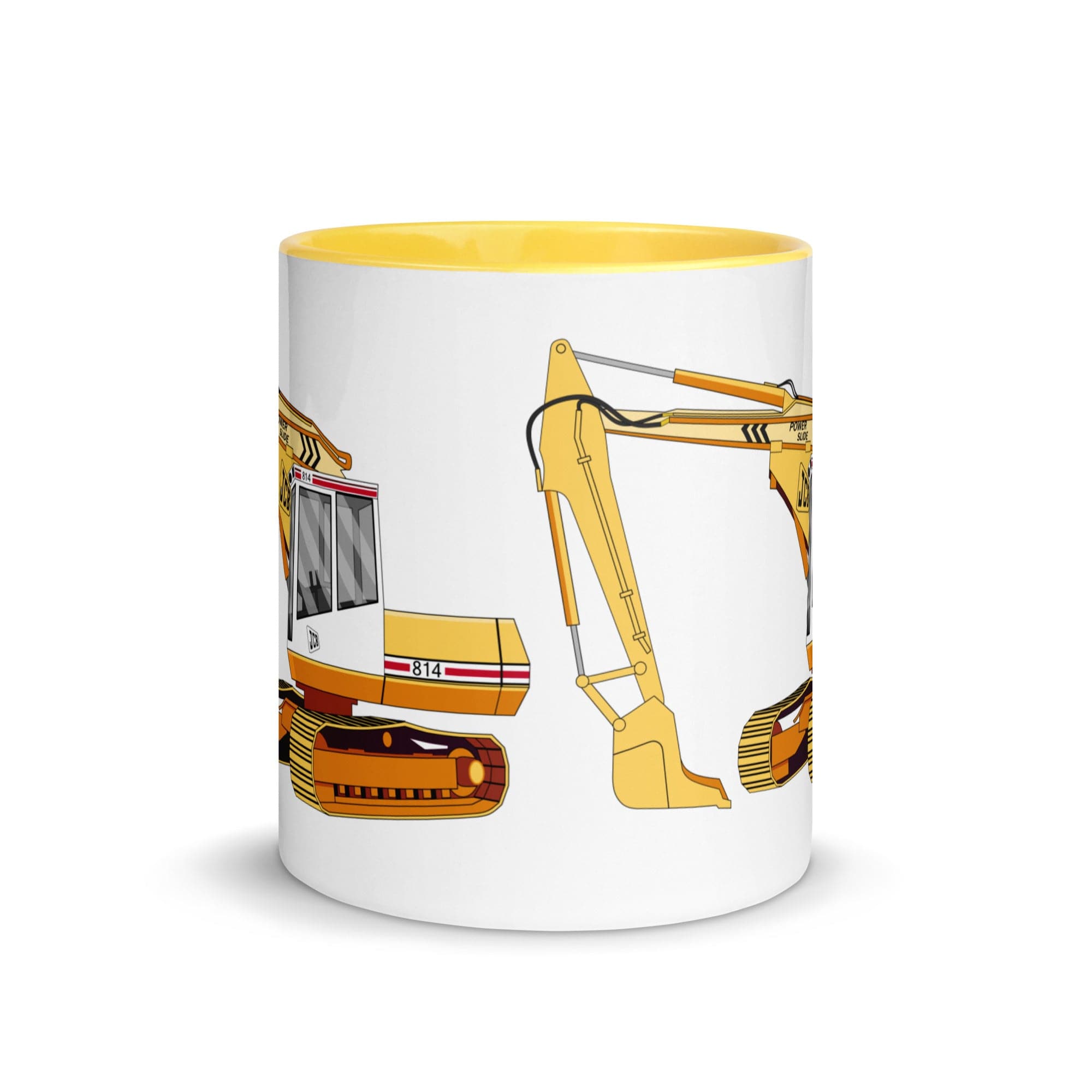 The Tractors Mugs Store JCB 814 Super Mug with Color Inside Quality Farmers Merch