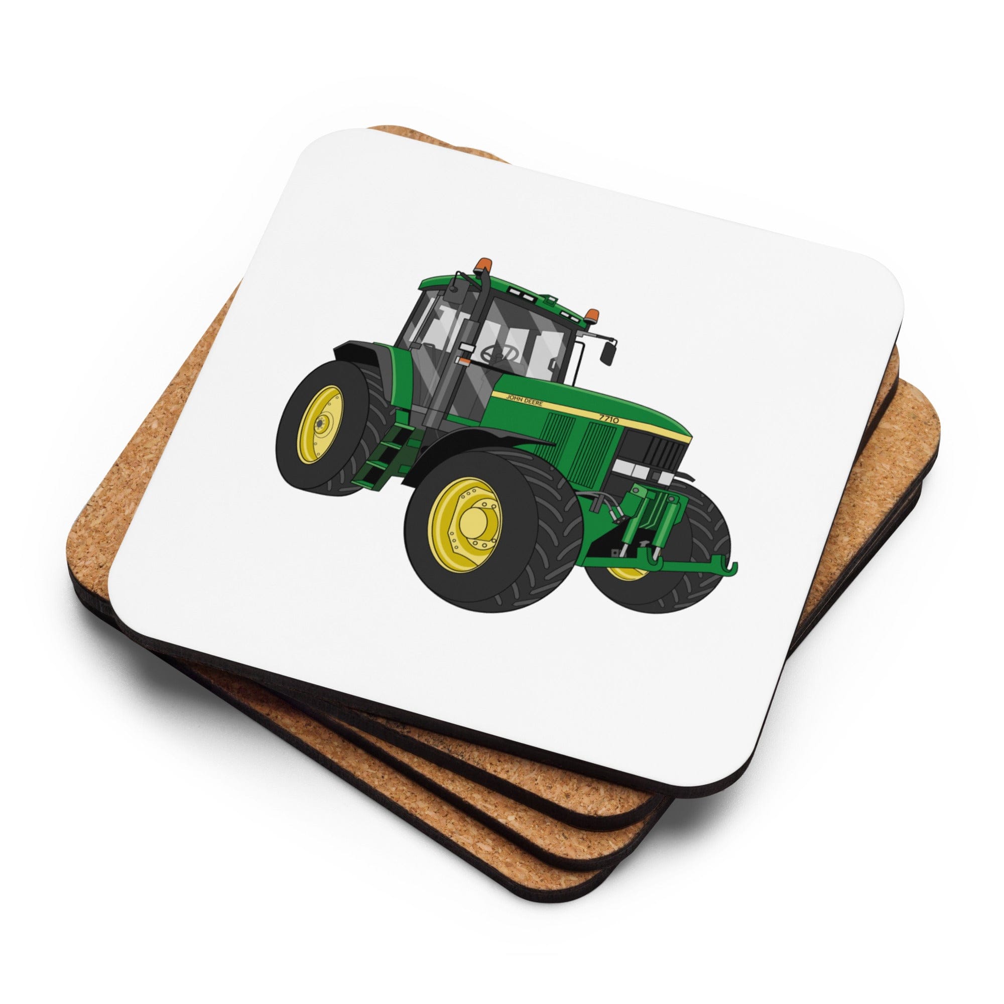 The Tractors Mugs Store John Deere 7710 Cork-back coaster Quality Farmers Merch