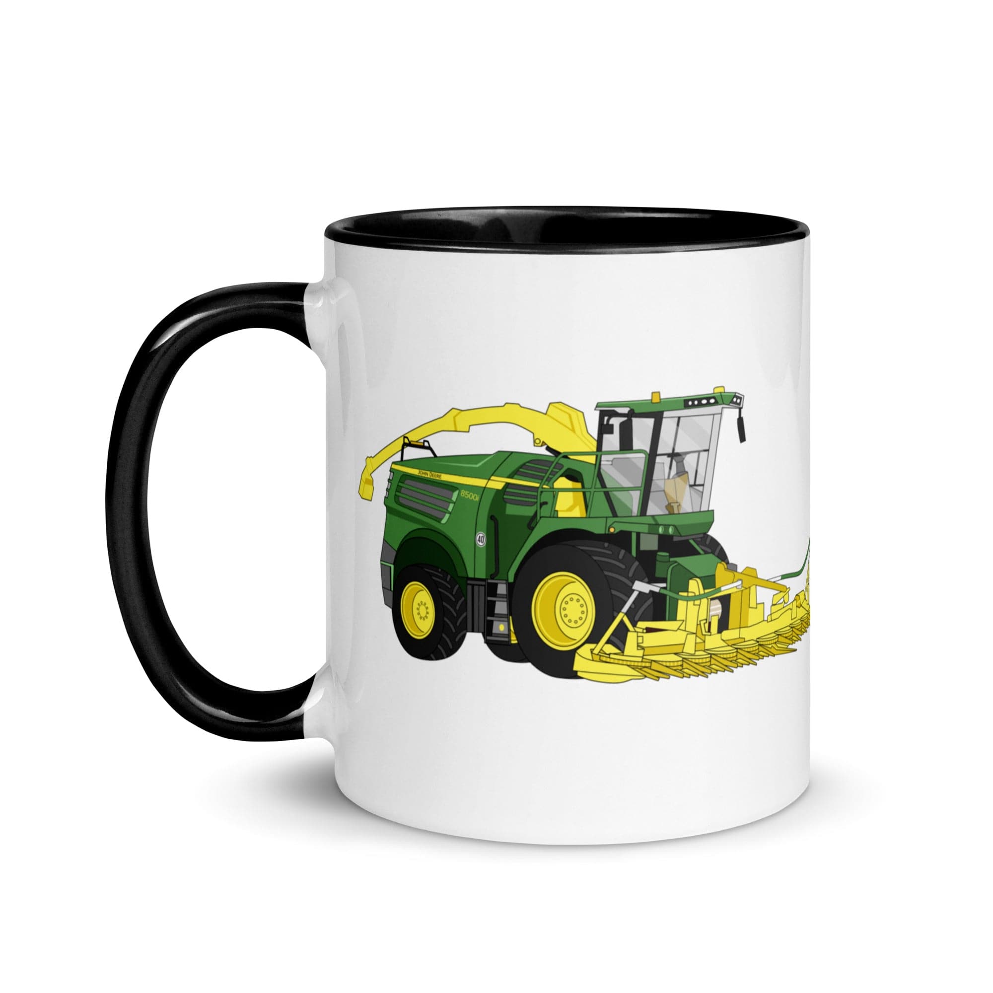 The Tractors Mugs Store John Deere 8500i Forage Harvester Mug with Color Inside Quality Farmers Merch