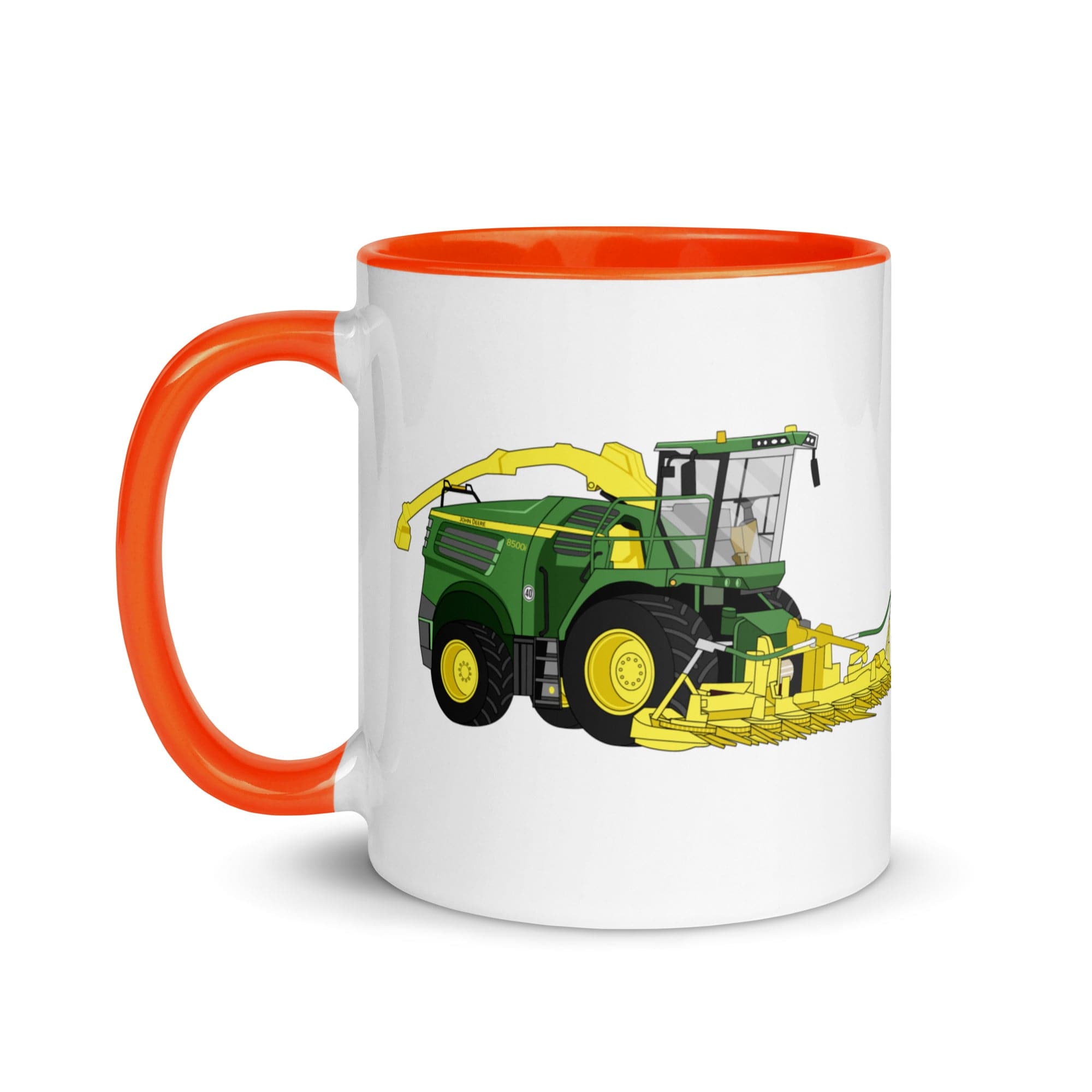 The Tractors Mugs Store John Deere 8500i Forage Harvester Mug with Color Inside Quality Farmers Merch