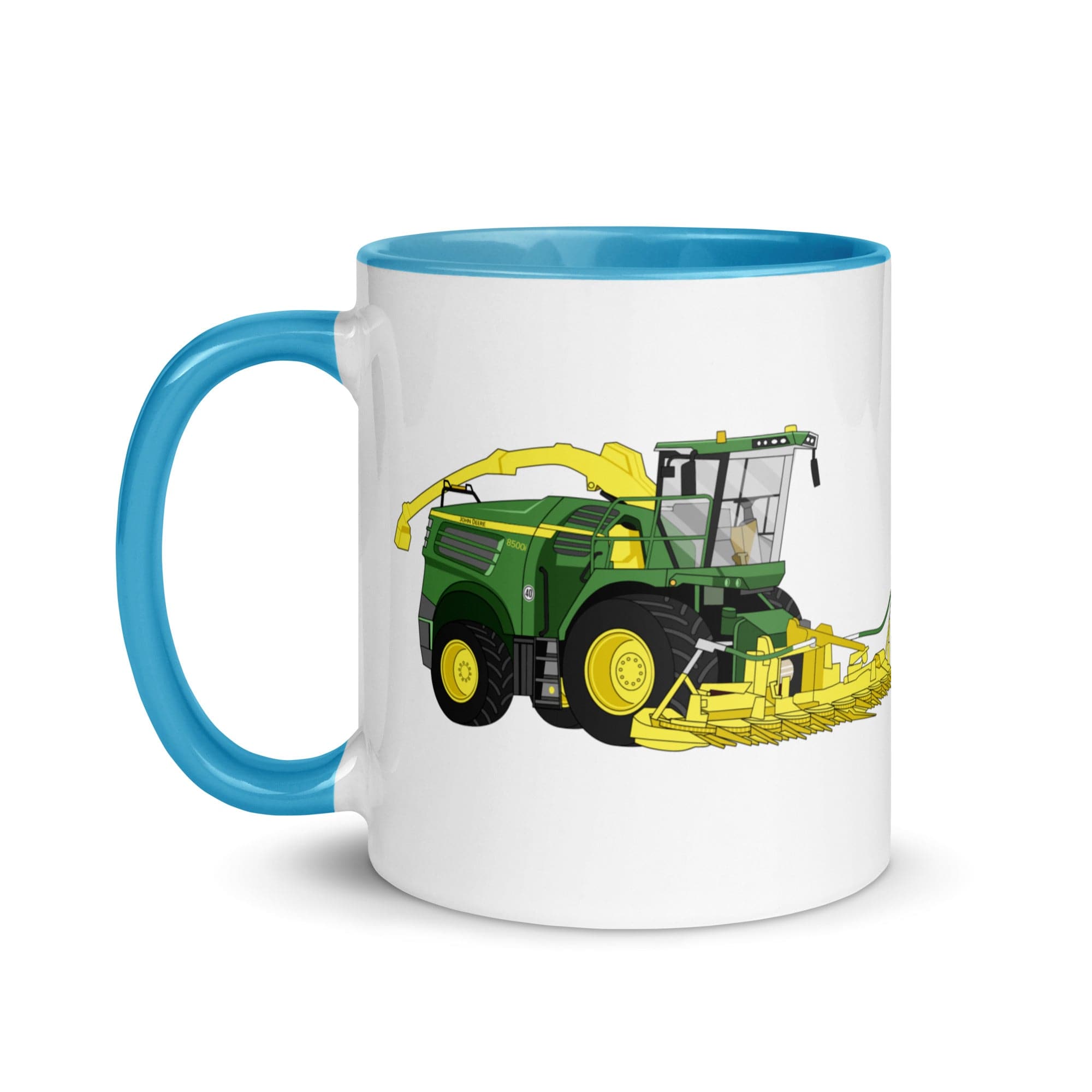 The Tractors Mugs Store John Deere 8500i Forage Harvester Mug with Color Inside Quality Farmers Merch