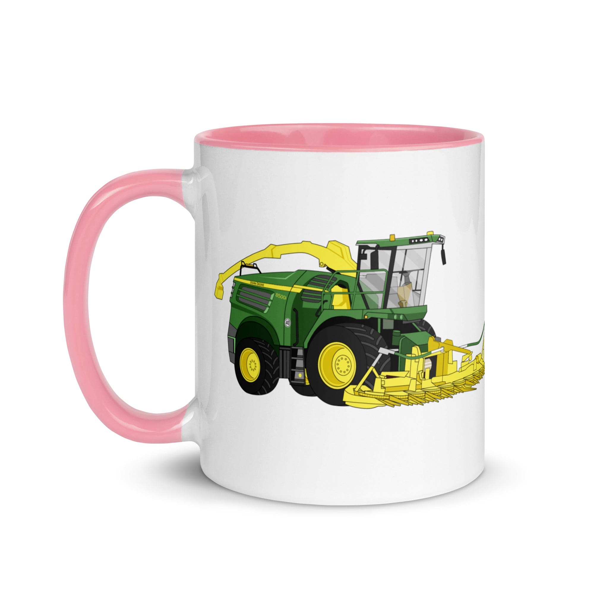 The Tractors Mugs Store John Deere 8500i Forage Harvester Mug with Color Inside Quality Farmers Merch