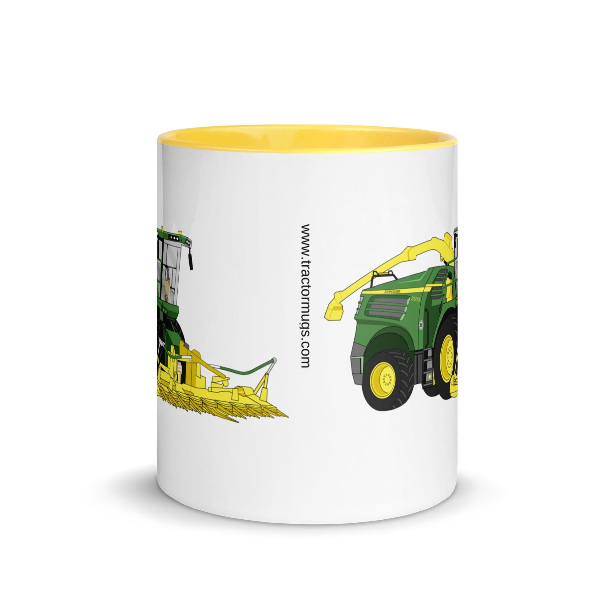 The Tractors Mugs Store John Deere 8500i Forage Harvester Mug with Color Inside Quality Farmers Merch