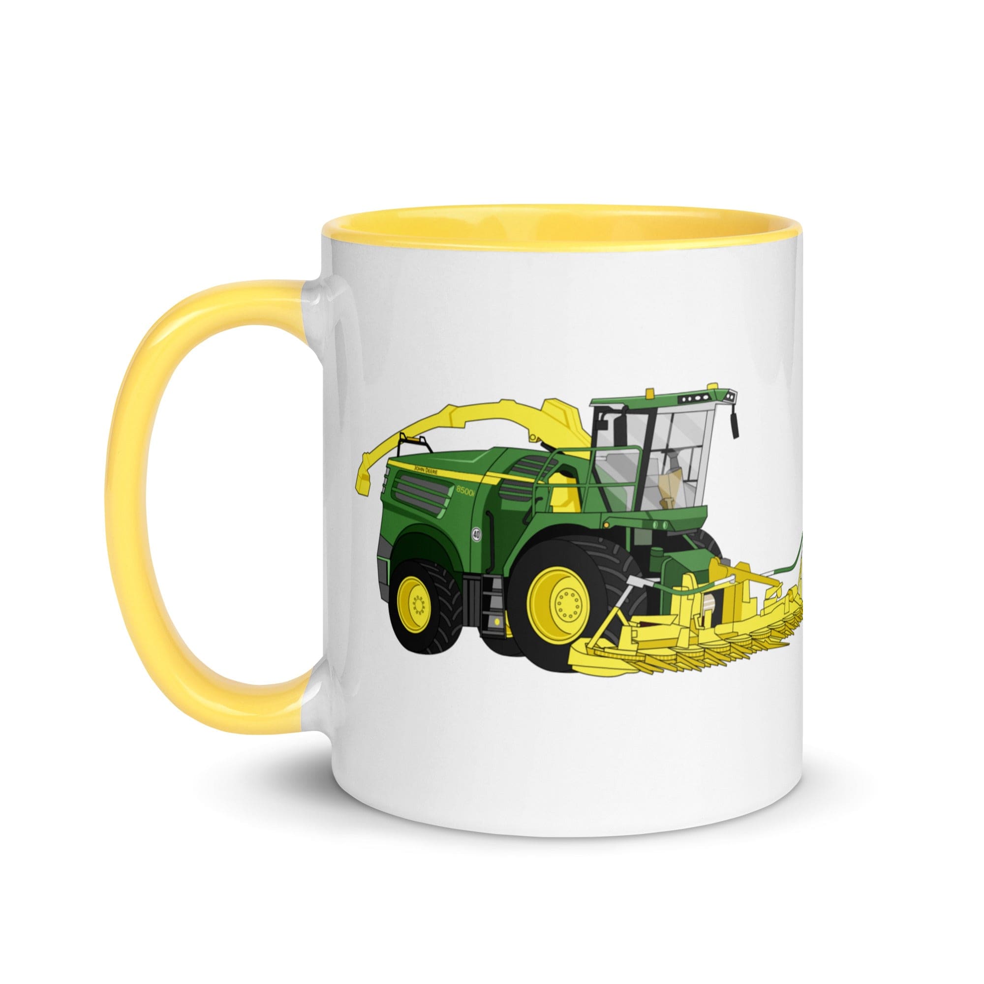 The Tractors Mugs Store John Deere 8500i Forage Harvester Mug with Color Inside Quality Farmers Merch