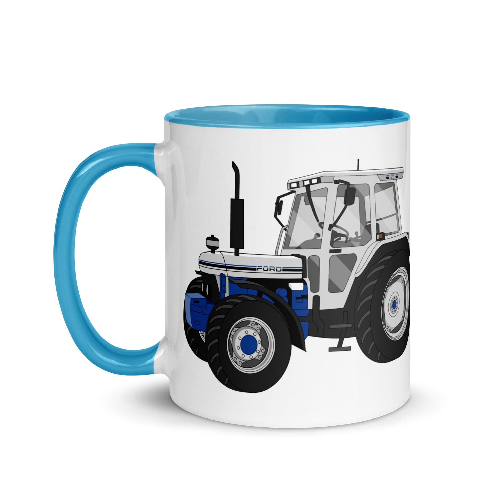 The Tractors Mugs Store Ford 7810 Jubilee Edition SilverTractor Mug with Color Inside Quality Farmers Merch