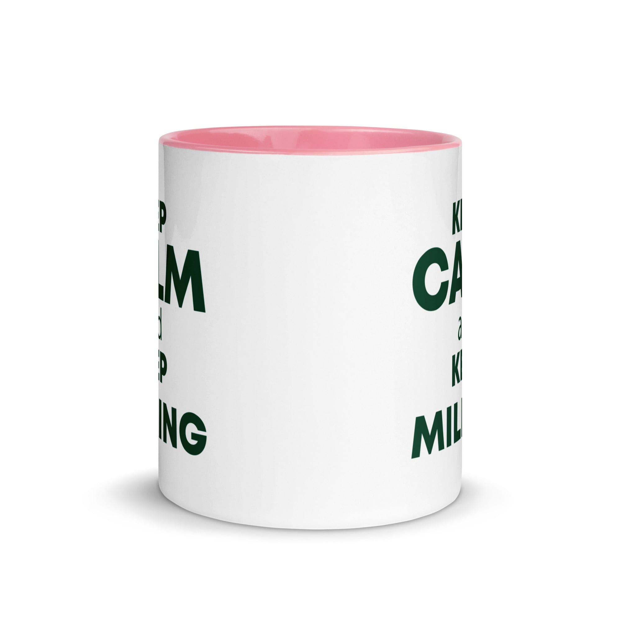 The Tractors Mugs Store KEEP CALM and KEEP MILKING Mug with Color Inside Quality Farmers Merch