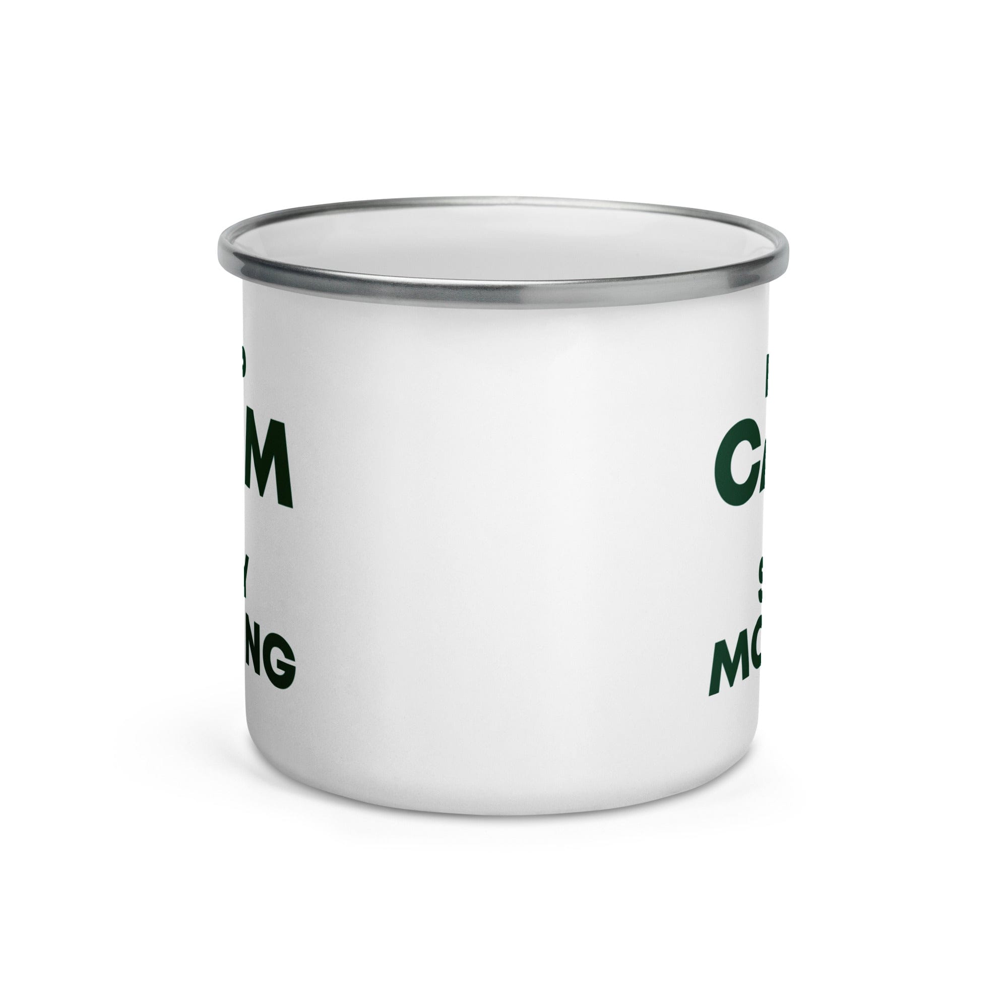 The Tractors Mugs Store KEEP CALM and STAY MOWING Enamel Mug Quality Farmers Merch