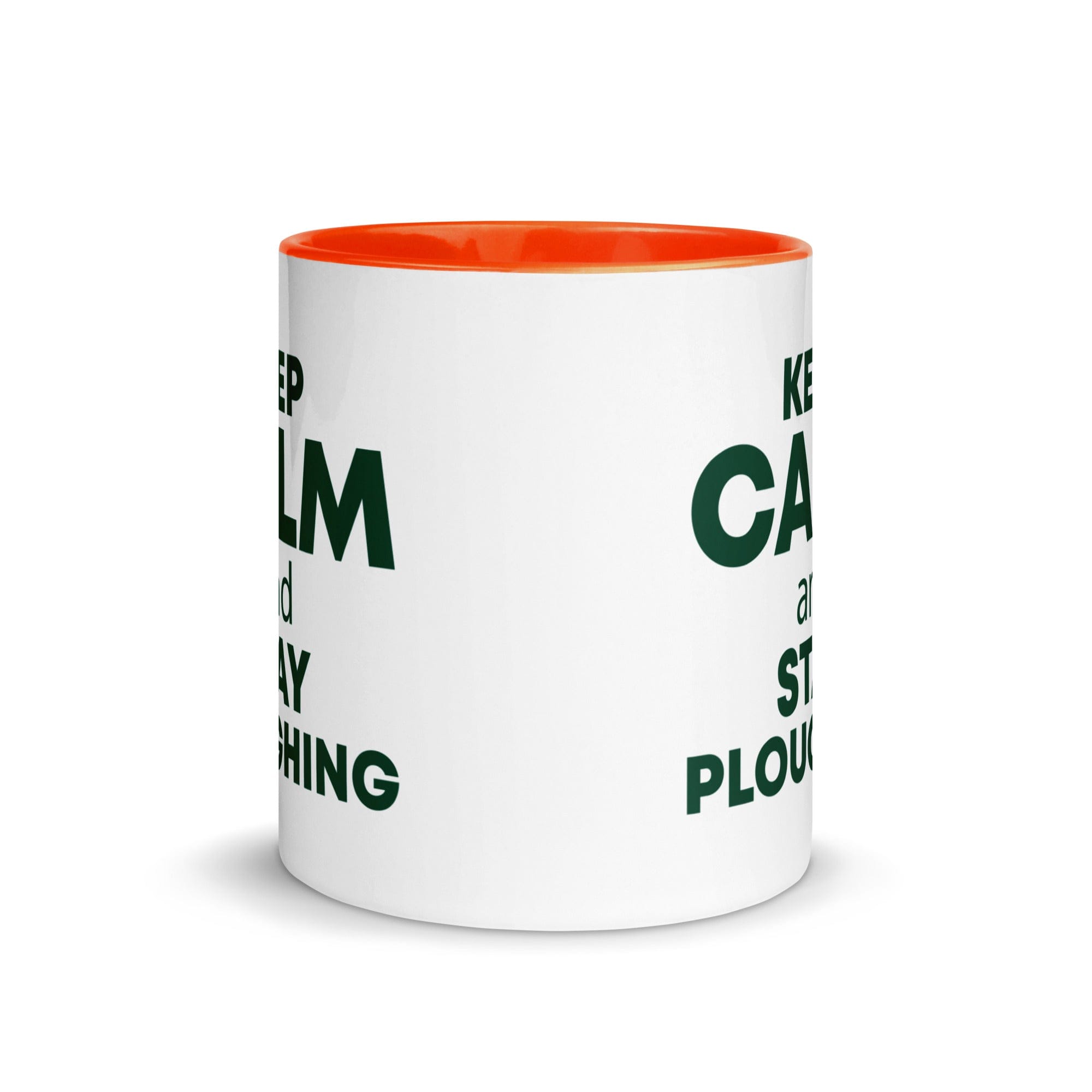 The Tractors Mugs Store KEEP CALM and STAY PLOUGHING Mug with Color Inside Quality Farmers Merch