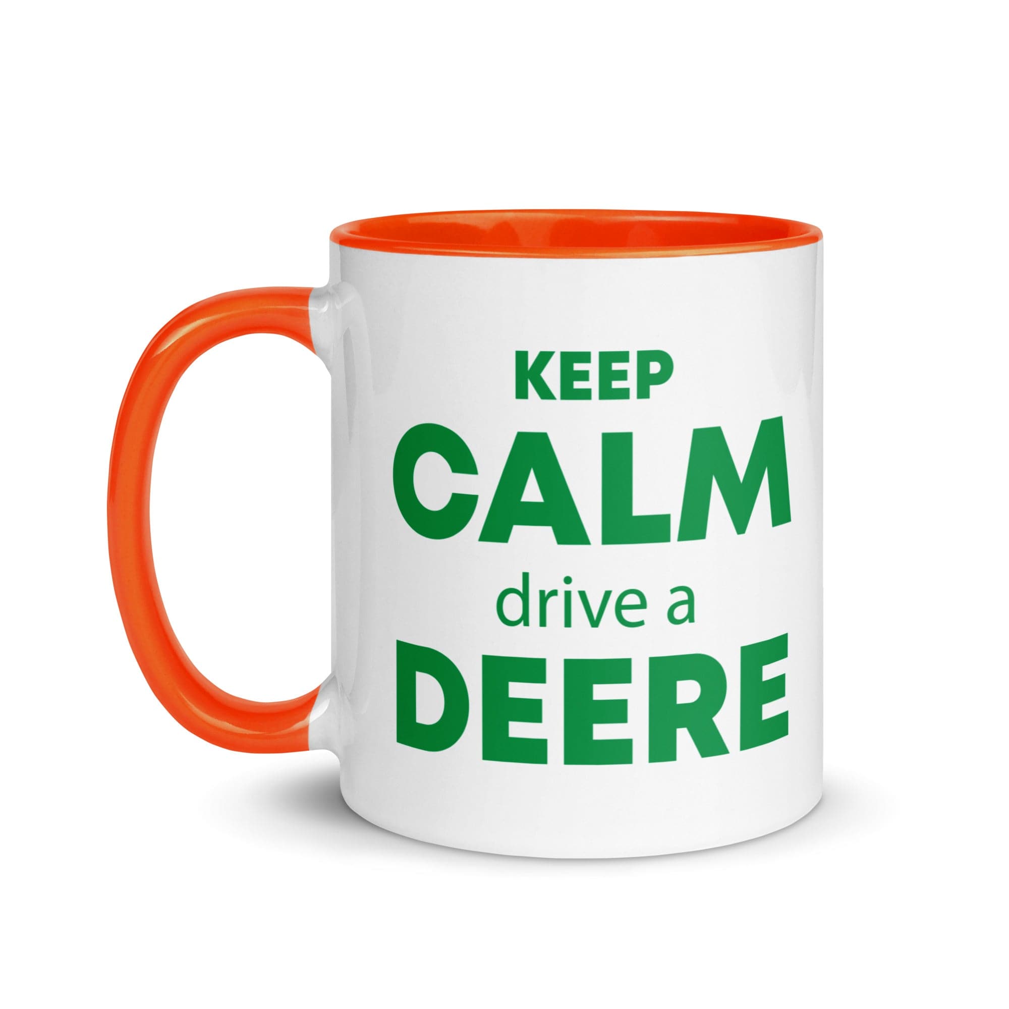 The Tractors Mugs Store KEEP CALM drive a DEERE Mug with Color Inside Quality Farmers Merch