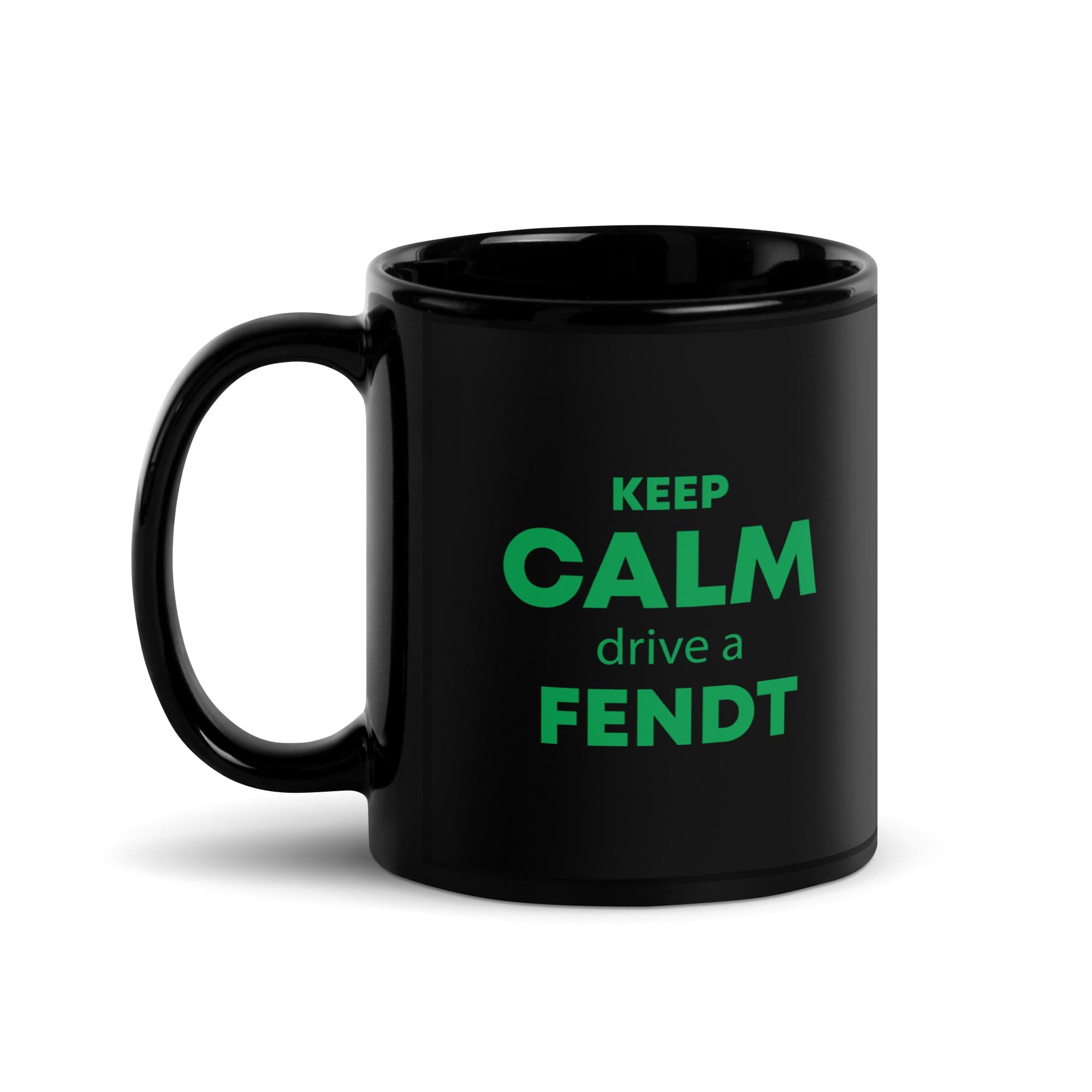 The Tractors Mugs Store KEEP CALM drive a FENDT | Black Glossy Mug Quality Farmers Merch