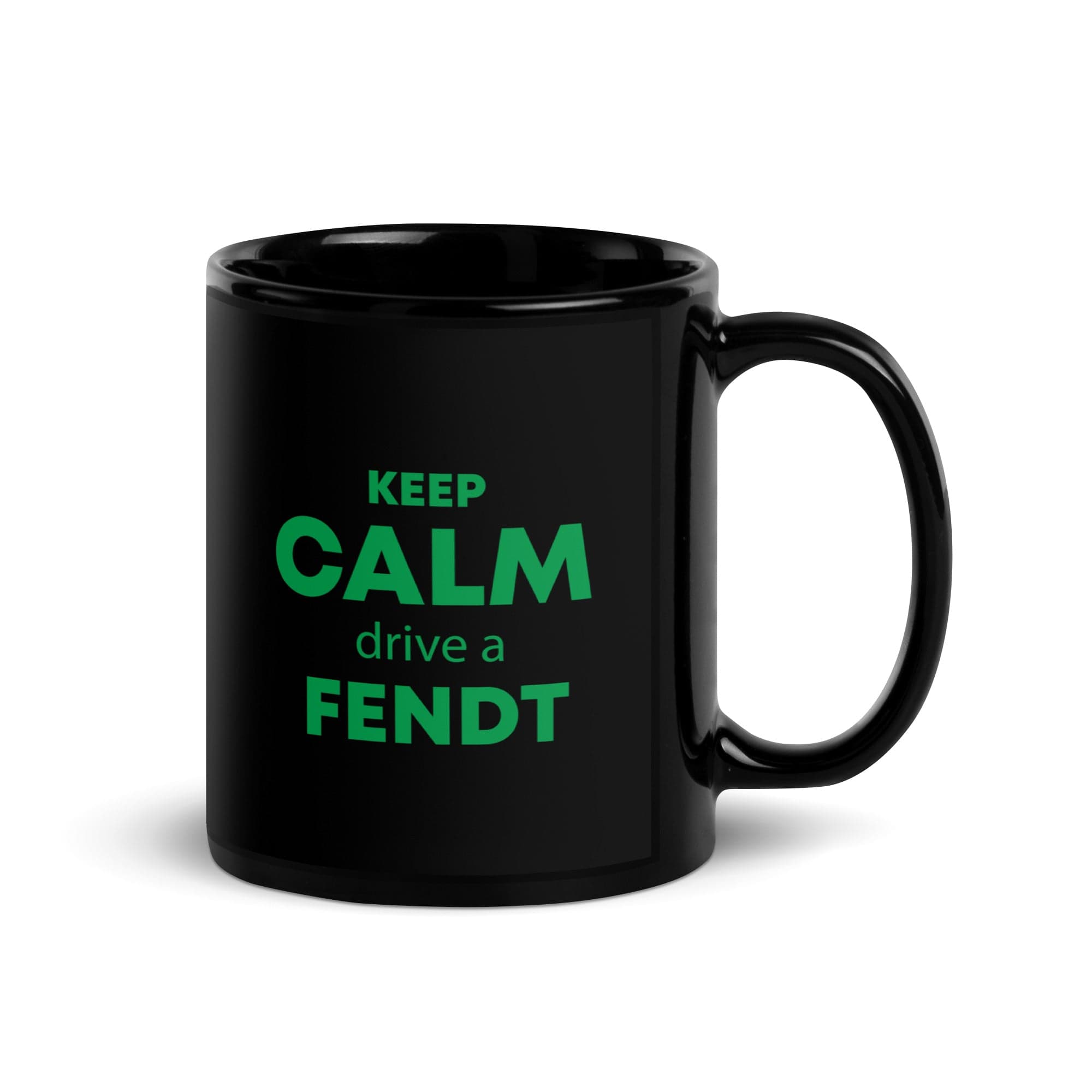The Tractors Mugs Store KEEP CALM drive a FENDT | Black Glossy Mug Quality Farmers Merch