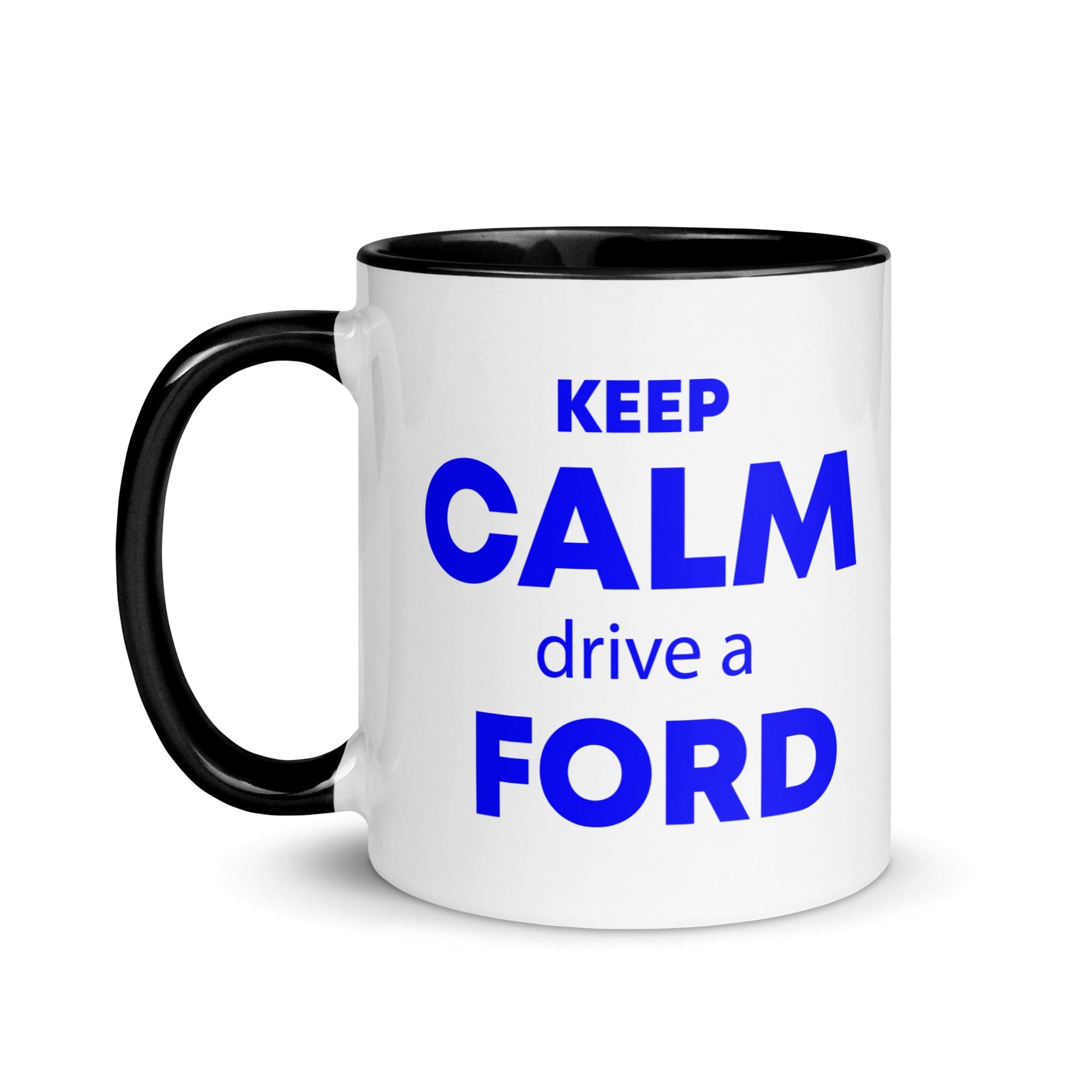 The Tractors Mugs Store KEEP CALM drive a FORD Mug with Color Inside Quality Farmers Merch