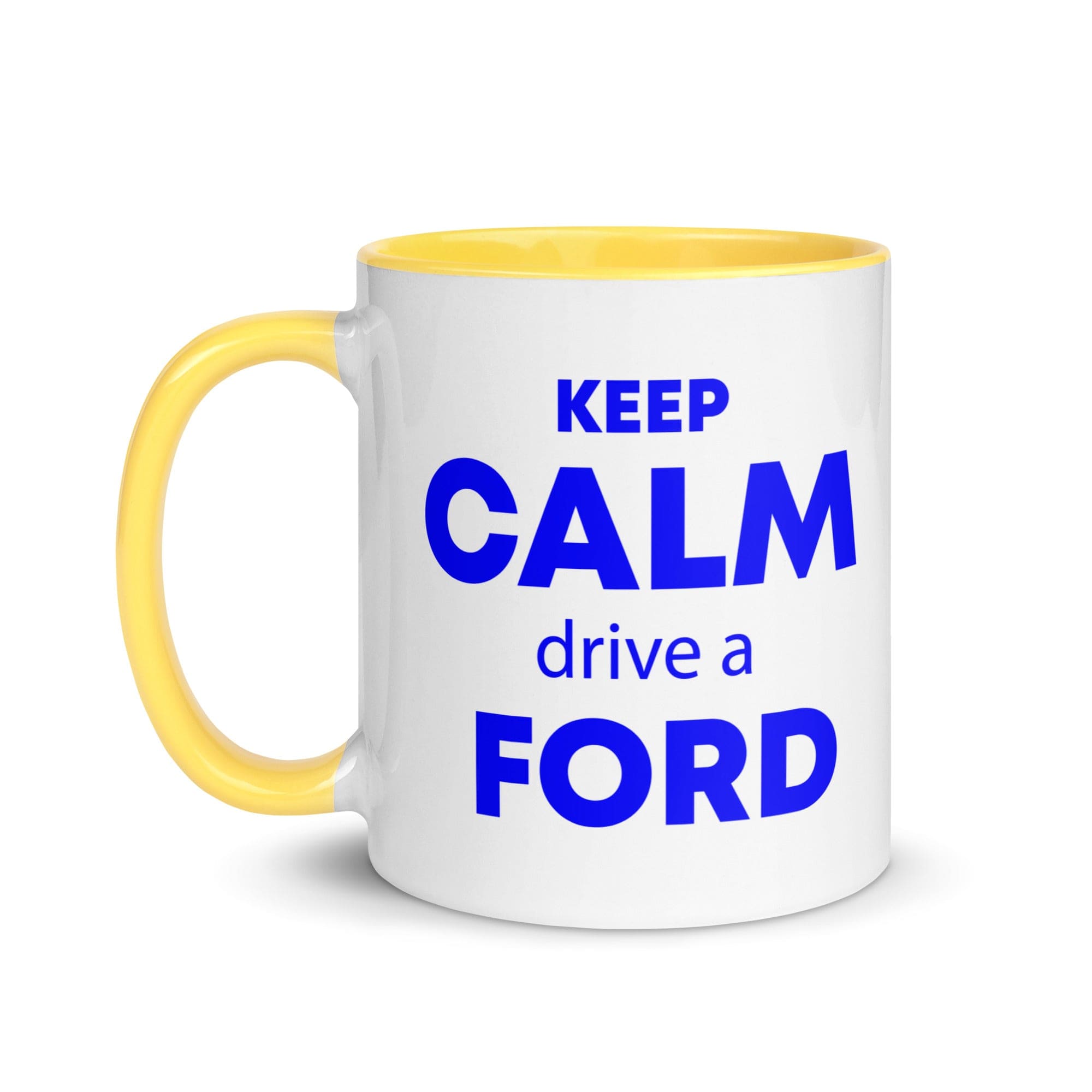 The Tractors Mugs Store KEEP CALM drive a FORD Mug with Color Inside Quality Farmers Merch