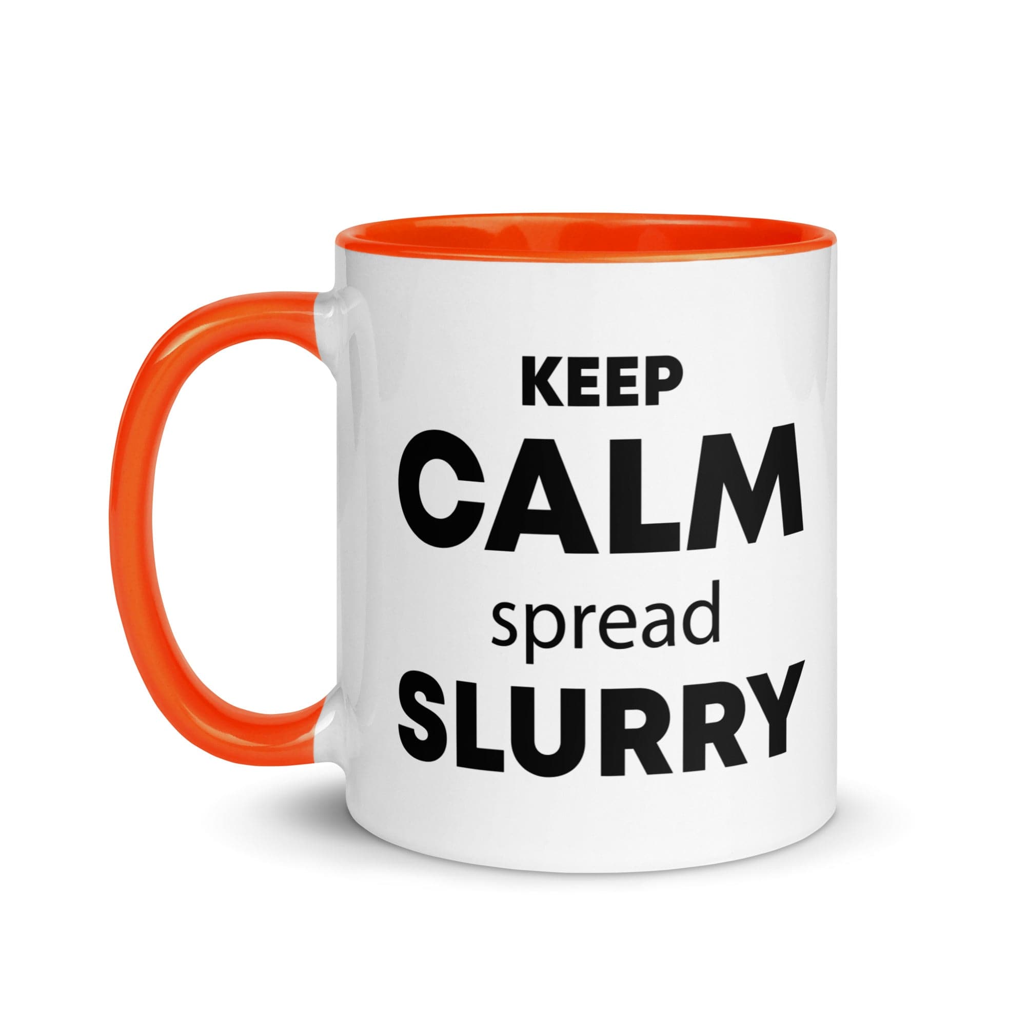 The Tractors Mugs Store KEEP CALM spread SLURRY Mug with Color Inside Quality Farmers Merch