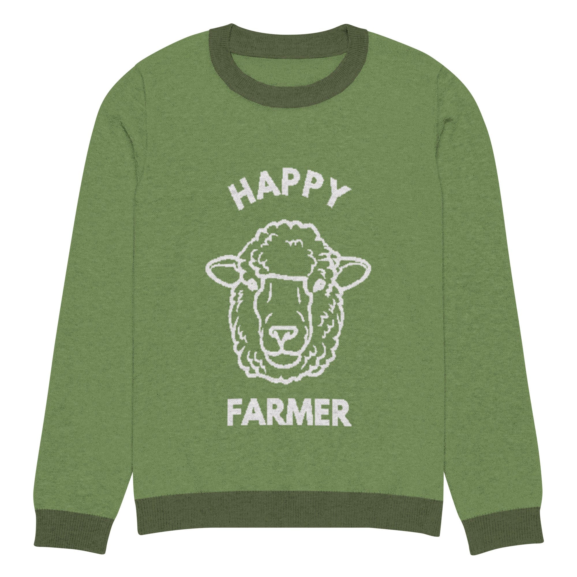 The Tractors Mugs Store L Happy Sheep Farmer Knitted Crew neck sweater Quality Farmers Merch