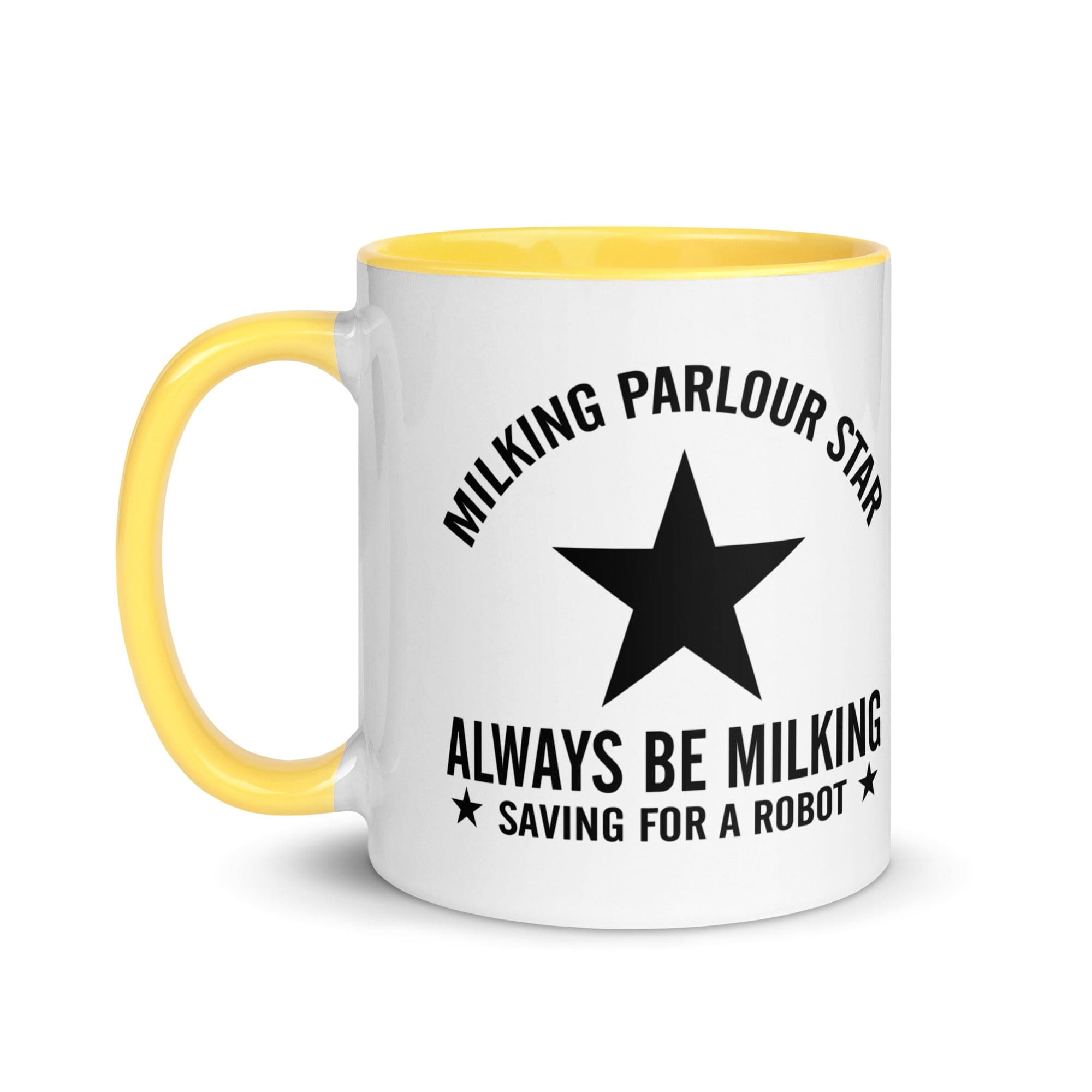 The Tractors Mugs Store Milking Parlour Star Mug with Color Inside Quality Farmers Merch