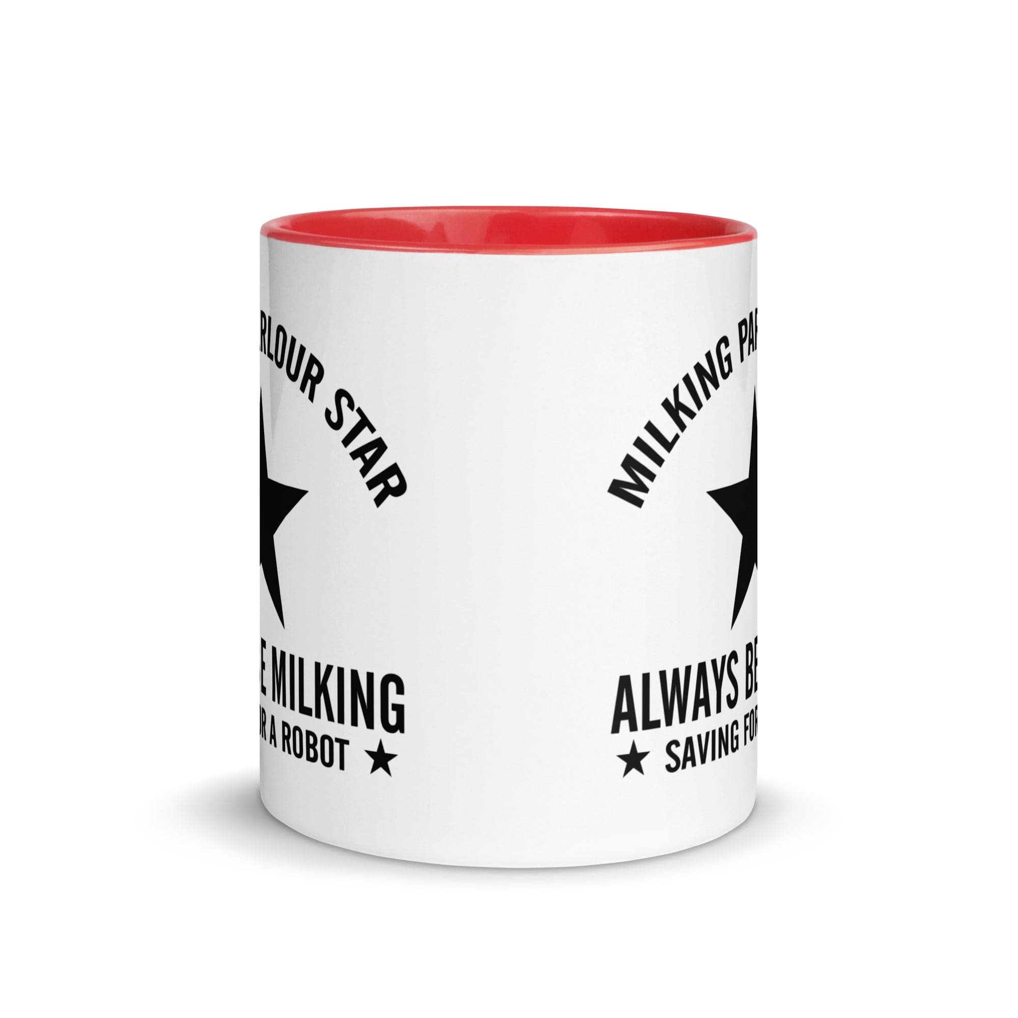 The Tractors Mugs Store Milking Parlour Star Mug with Color Inside Quality Farmers Merch