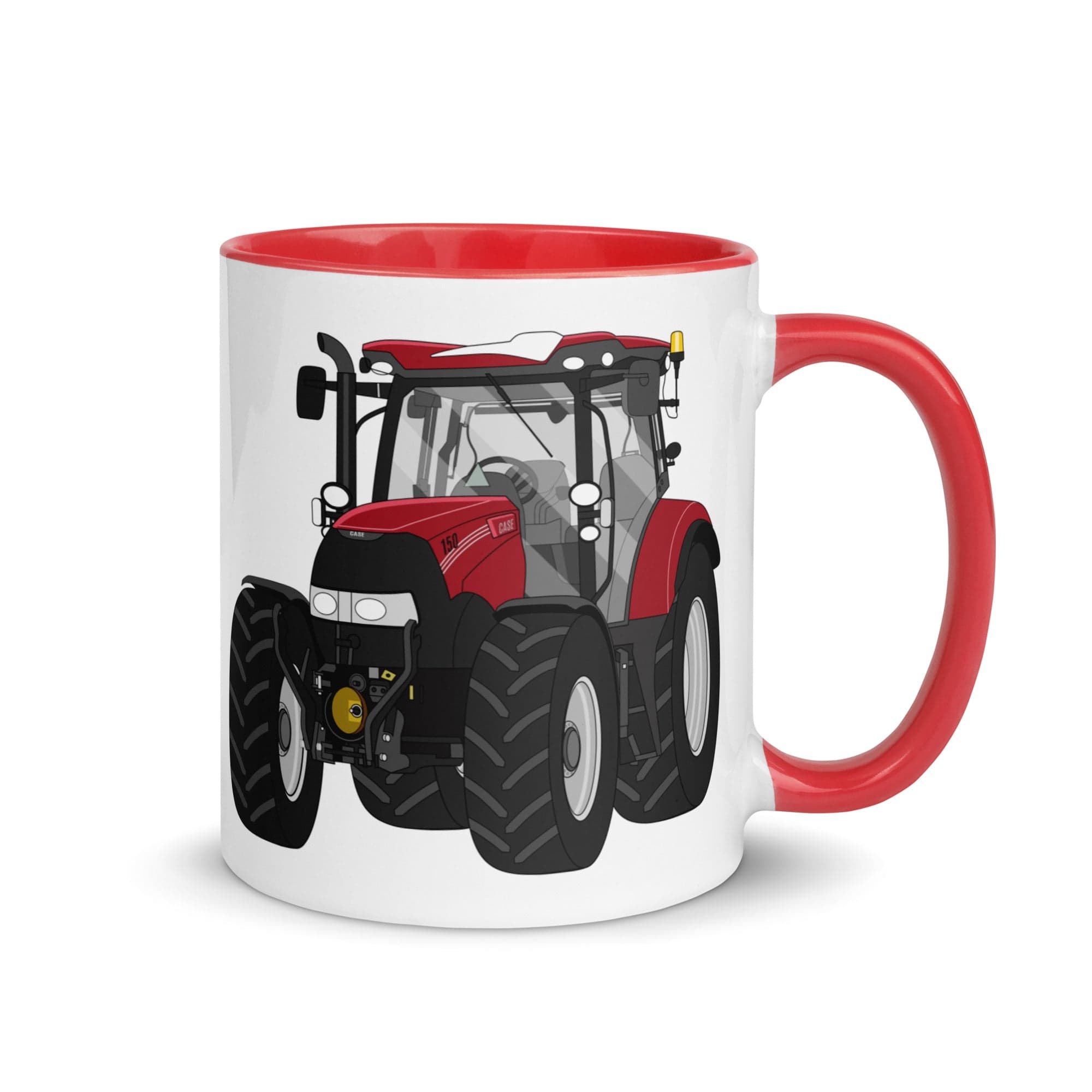 The Tractors Mugs Store Mug Red Case IH Maxxum 150 Activedrive 8 Mug with Color Inside Quality Farmers Merch
