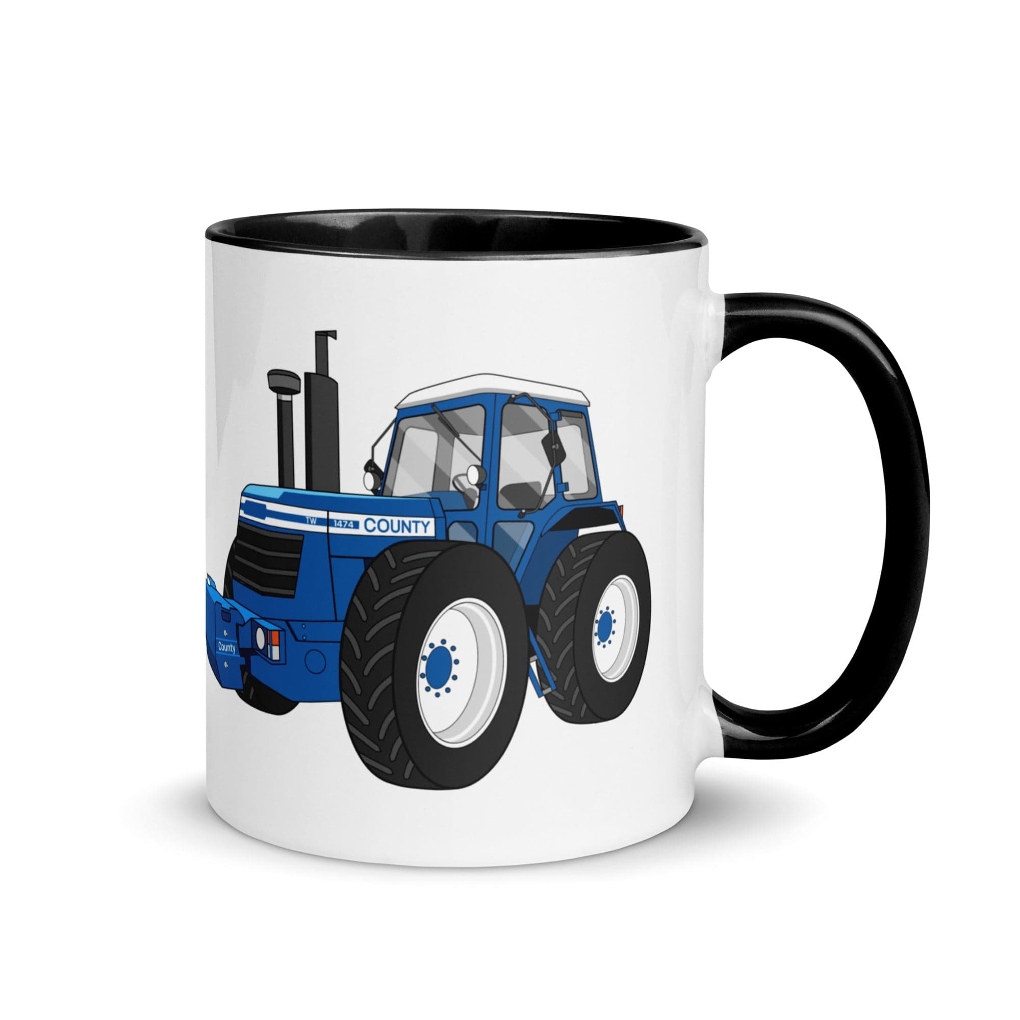 The Tractors Mugs Store Mug with Color Inside Black County 1474 (1982) Mug with Color Inside Quality Farmers Merch