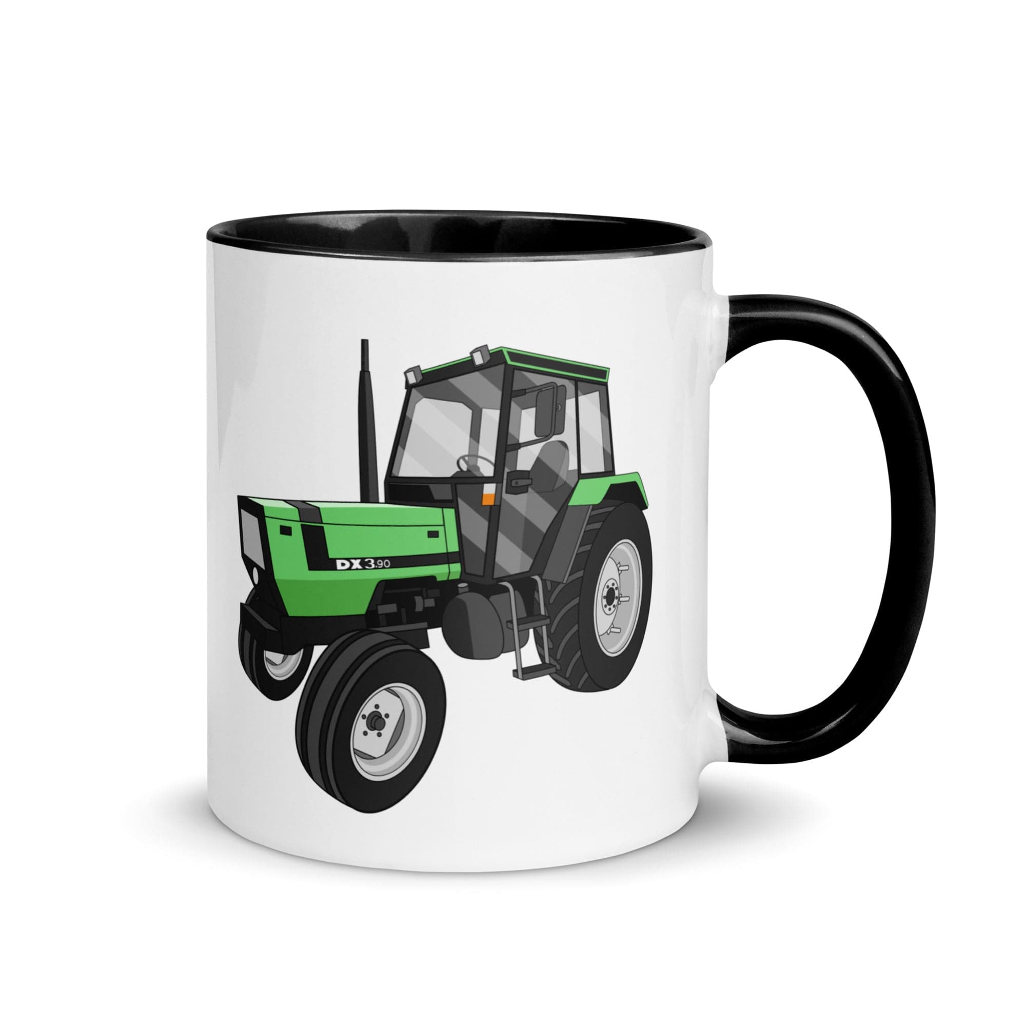 The Tractors Mugs Store Mug with Color Inside Black Deutz Fahr DX 3.90 Mug with Color Inside Quality Farmers Merch