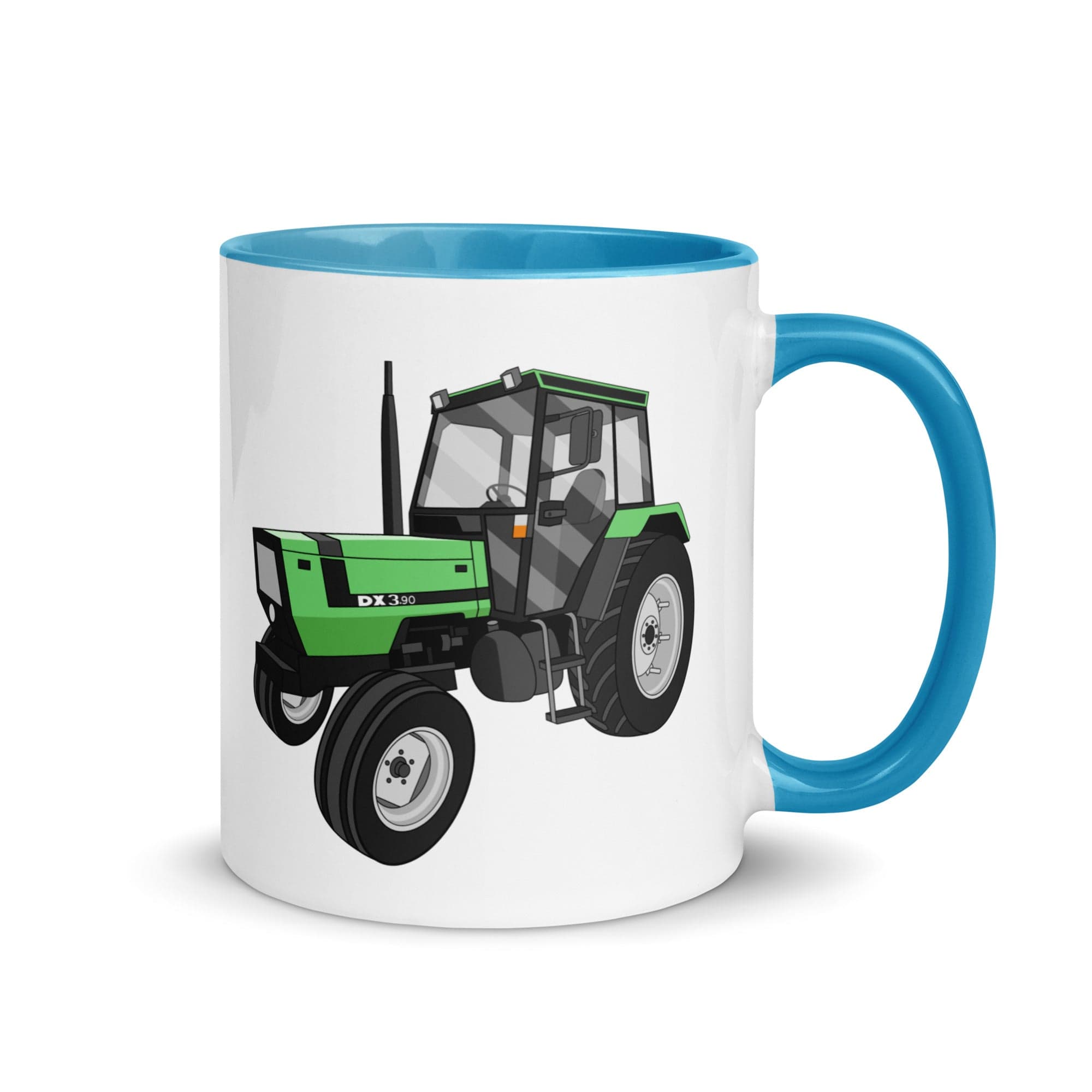 The Tractors Mugs Store Mug with Color Inside Blue Deutz Fahr DX 3.90 Mug with Color Inside Quality Farmers Merch