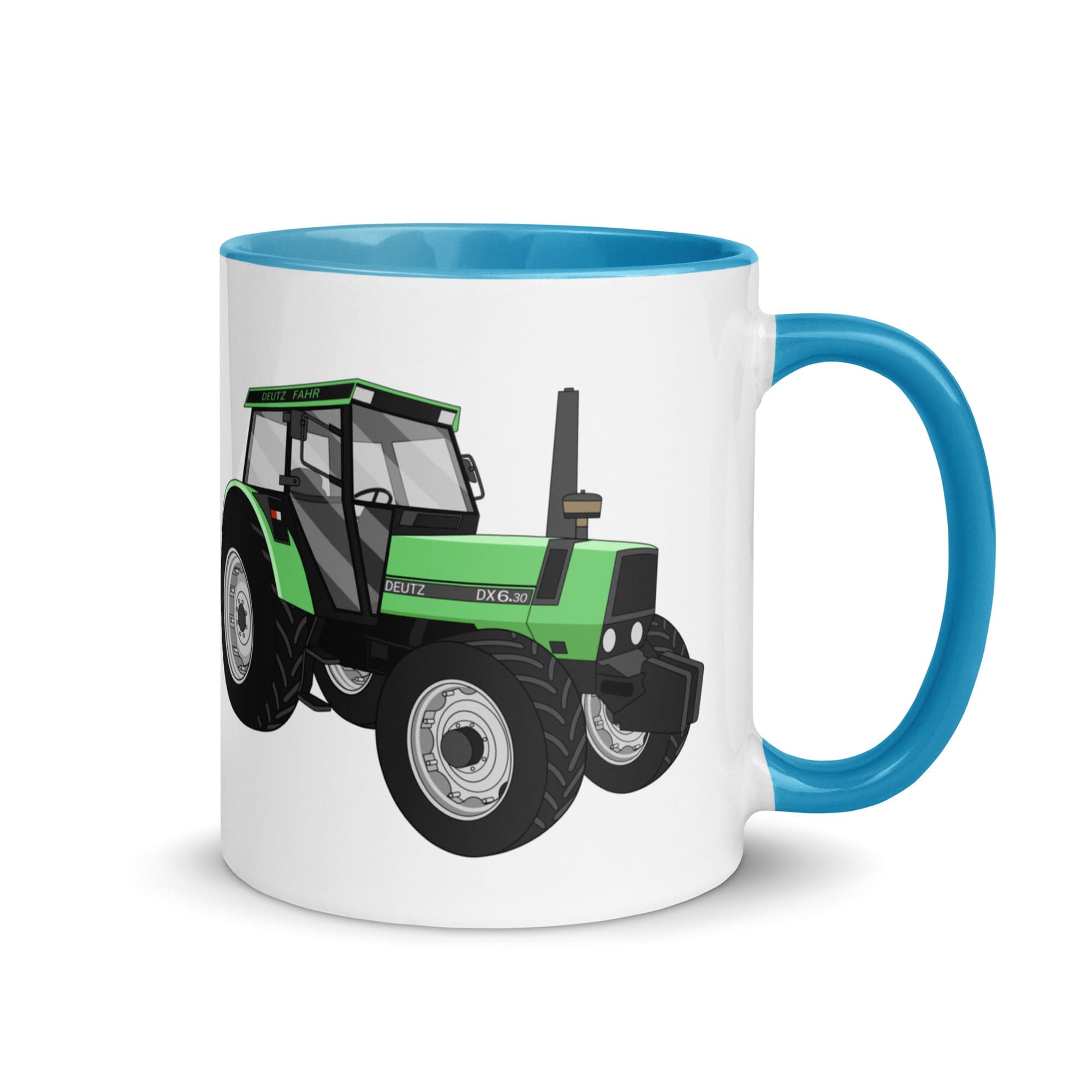 The Tractors Mugs Store Mug with Color Inside Blue Deutz Fahr DX 6.30 Mug with Color Inside Quality Farmers Merch