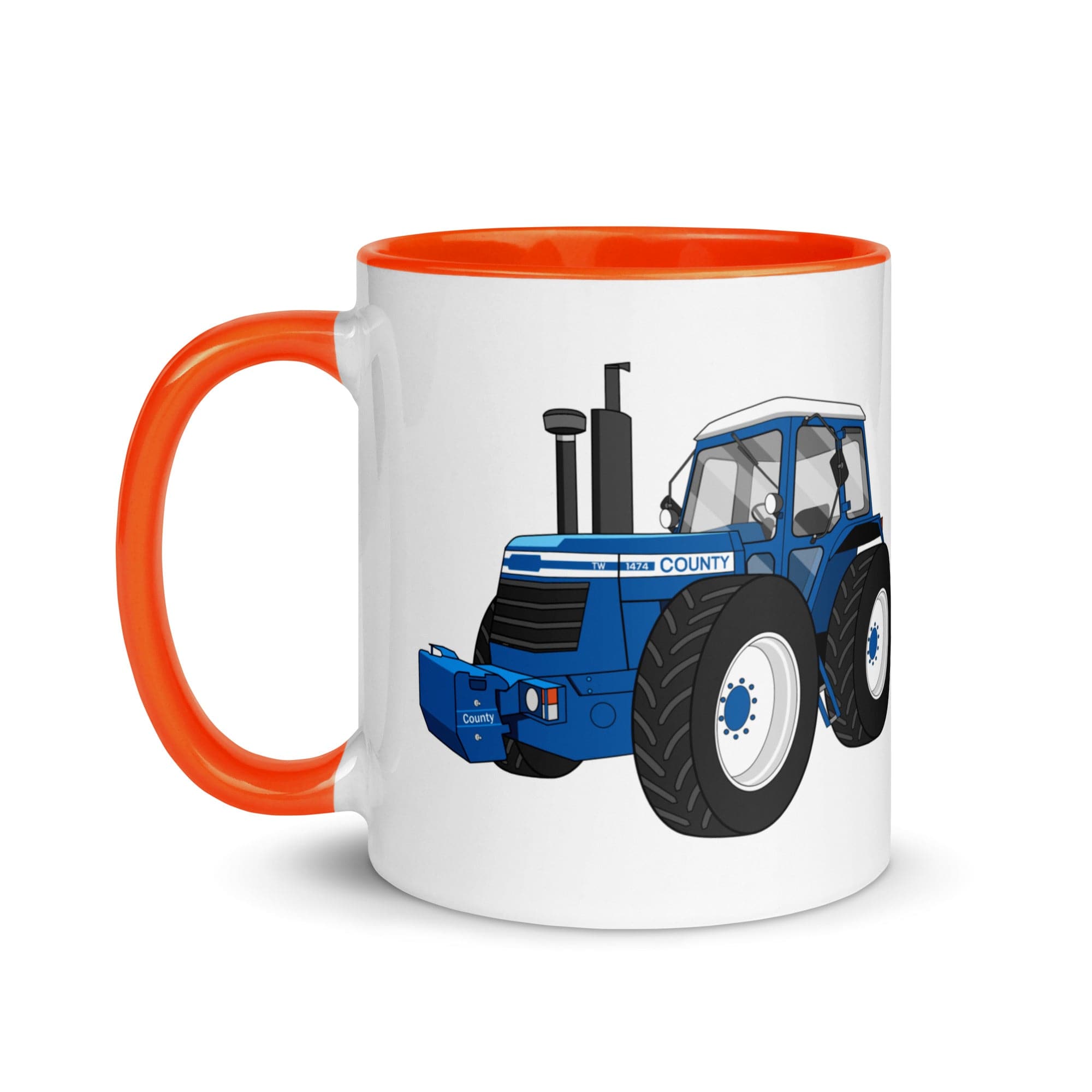 The Tractors Mugs Store Mug with Color Inside County 1474 (1982) Mug with Color Inside Quality Farmers Merch