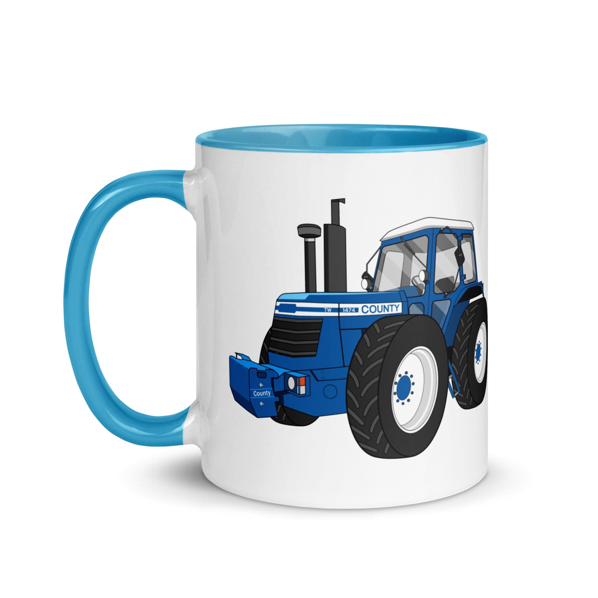 The Tractors Mugs Store Mug with Color Inside County 1474 (1982) Mug with Color Inside Quality Farmers Merch