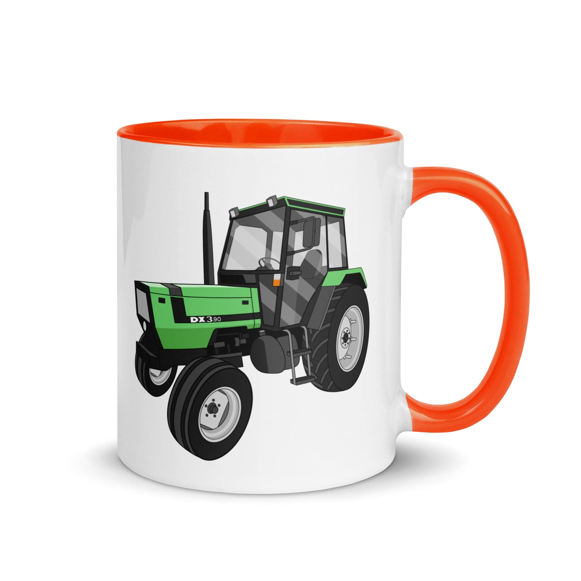 The Tractors Mugs Store Mug with Color Inside Orange Deutz Fahr DX 3.90 Mug with Color Inside Quality Farmers Merch