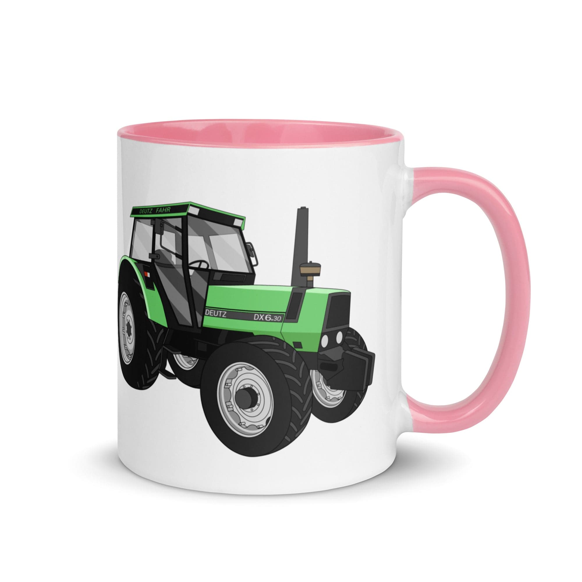 The Tractors Mugs Store Mug with Color Inside Pink Deutz Fahr DX 6.30 Mug with Color Inside Quality Farmers Merch