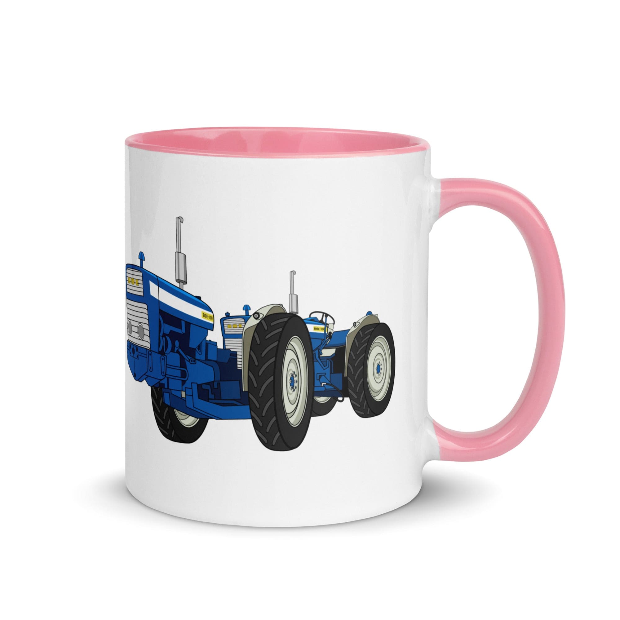 The Tractors Mugs Store Mug with Color Inside Pink DOE Dual Drive 130 Mug with Color Inside Quality Farmers Merch