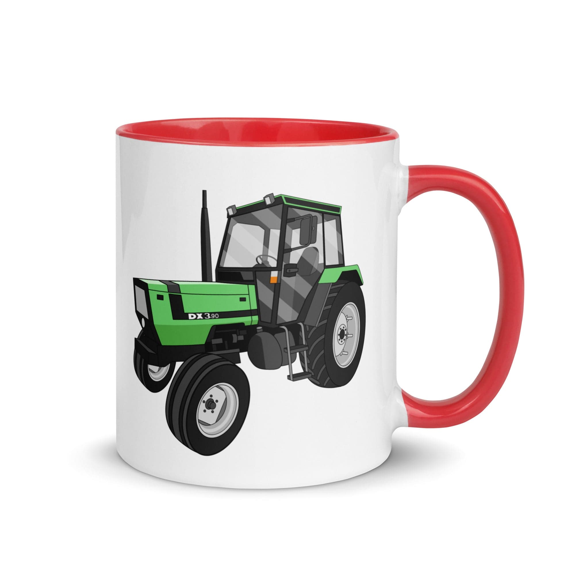 The Tractors Mugs Store Mug with Color Inside Red Deutz Fahr DX 3.90 Mug with Color Inside Quality Farmers Merch