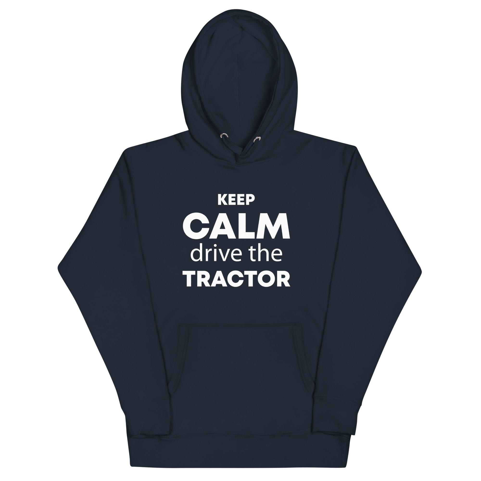 The Tractors Mugs Store Navy Blazer / S KEEP CALM drive the TRACTOR Unisex Hoodie Quality Farmers Merch