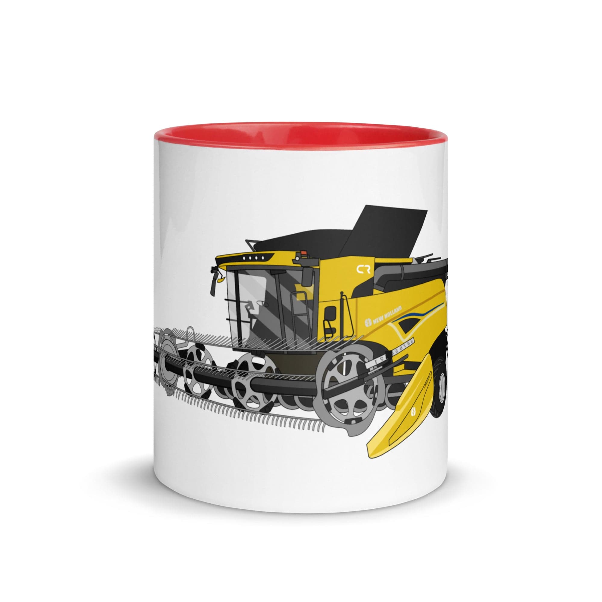 The Tractors Mugs Store New Holland CR Combine Harvester (2004) 2.0 Mug with Color Inside Quality Farmers Merch
