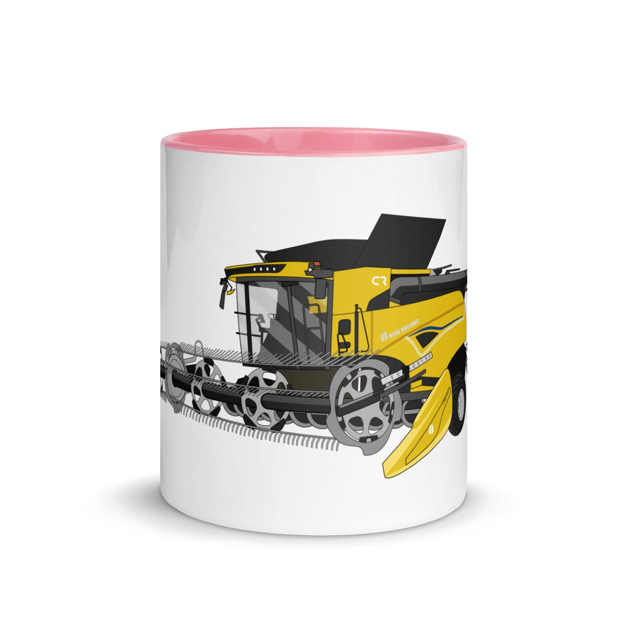 The Tractors Mugs Store New Holland CR Combine Harvester (2004) 2.0 Mug with Color Inside Quality Farmers Merch