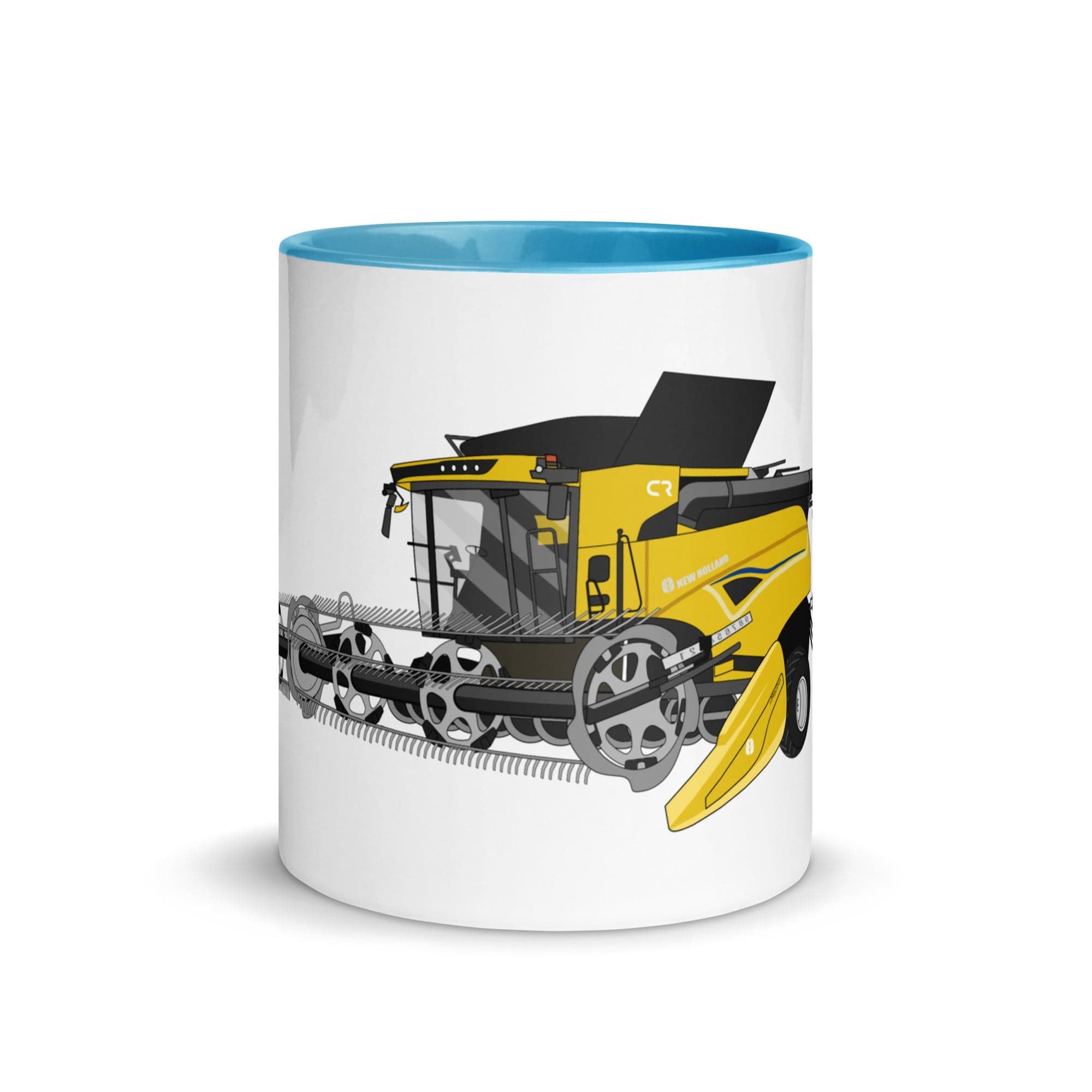 The Tractors Mugs Store New Holland CR Combine Harvester (2004) 2.0 Mug with Color Inside Quality Farmers Merch