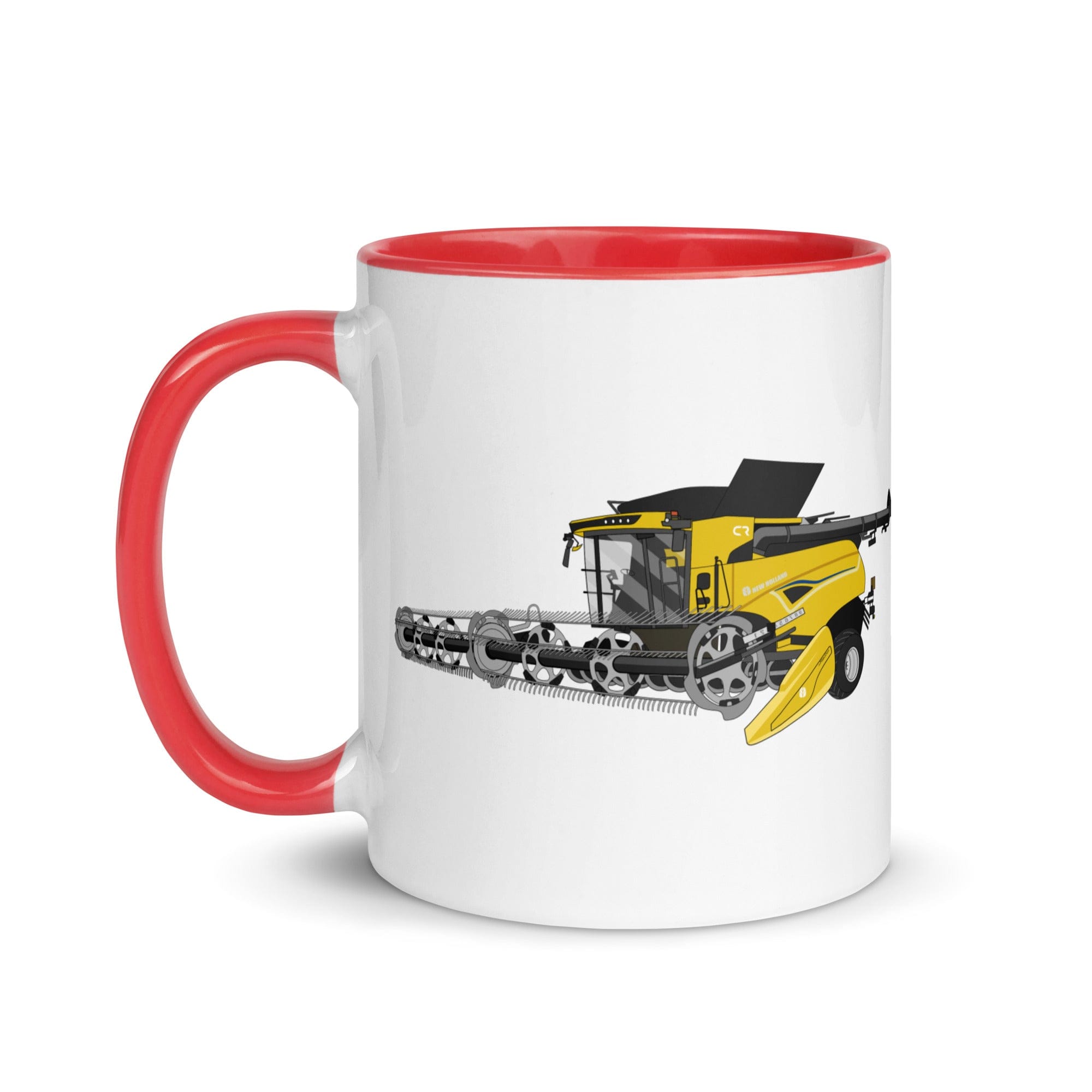 The Tractors Mugs Store New Holland CR Combine Harvester (2004). Mug with Color Inside Quality Farmers Merch