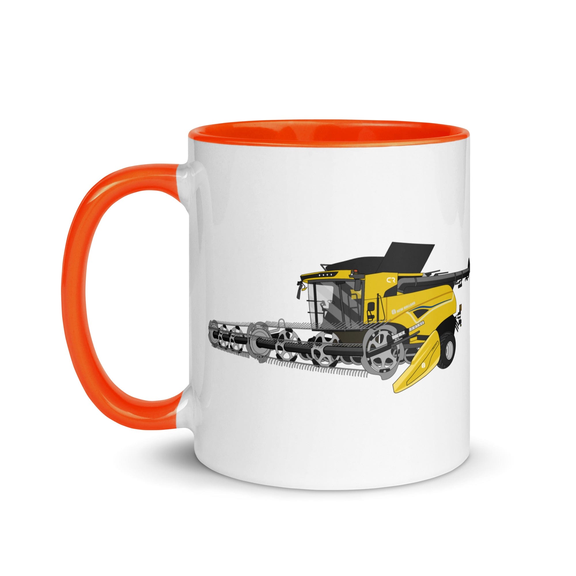 The Tractors Mugs Store New Holland CR Combine Harvester (2004). Mug with Color Inside Quality Farmers Merch