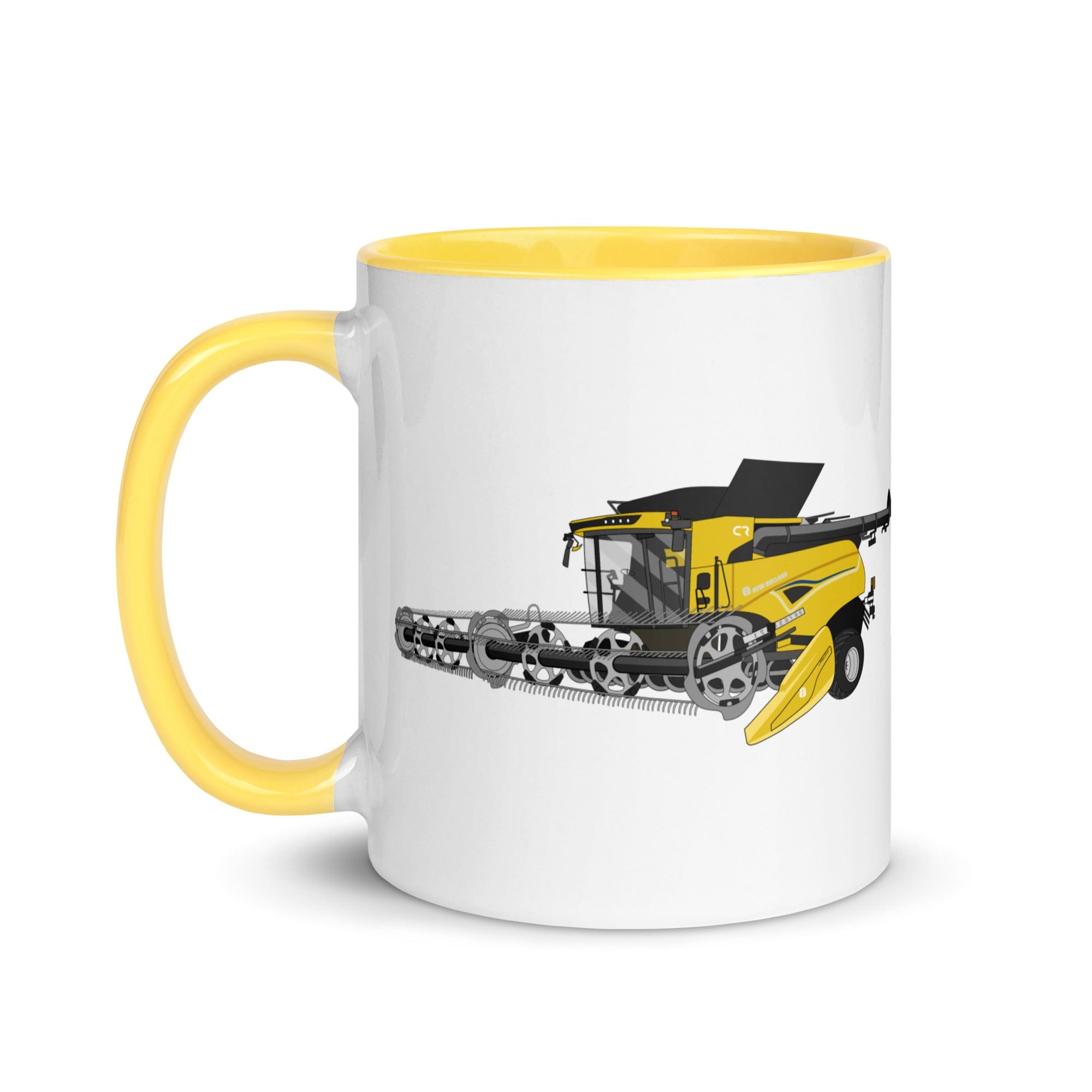 The Tractors Mugs Store New Holland CR Combine Harvester (2004). Mug with Color Inside Quality Farmers Merch