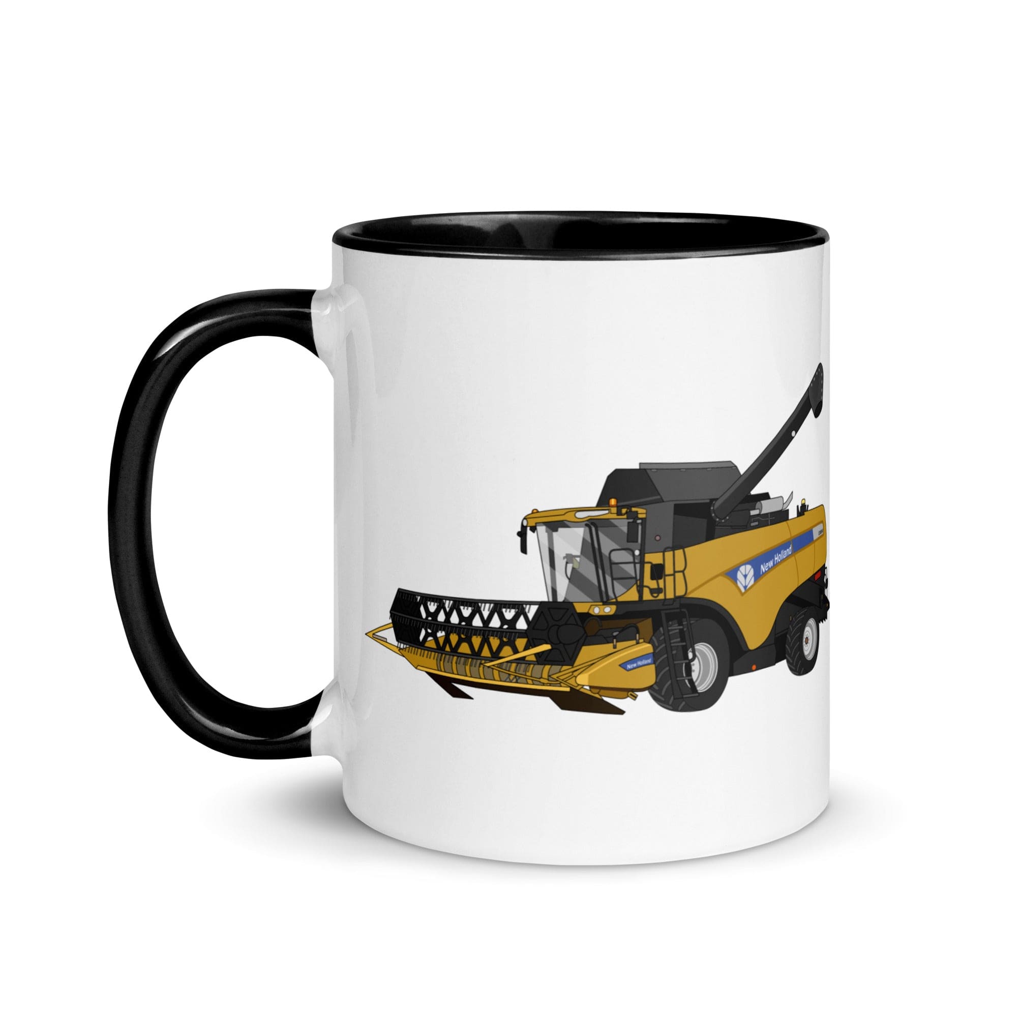 The Tractors Mugs Store New Holland CX 8060 Combine Harvester Mug with Color Inside Quality Farmers Merch