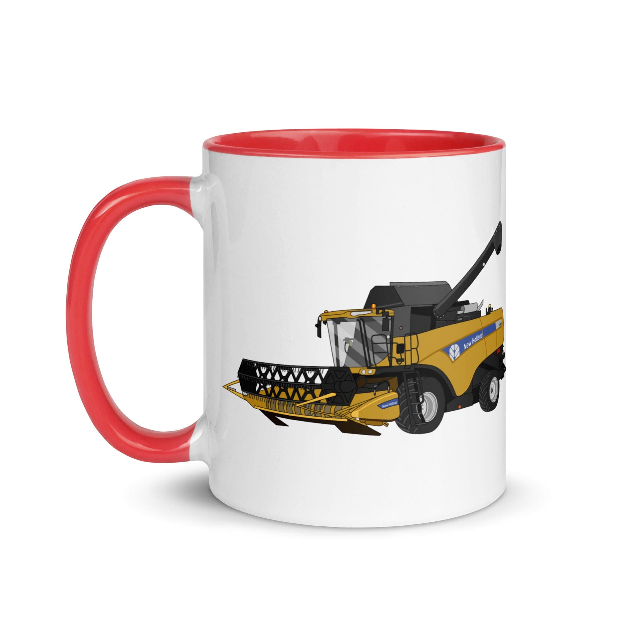 The Tractors Mugs Store New Holland CX 8060 Combine Harvester Mug with Color Inside Quality Farmers Merch