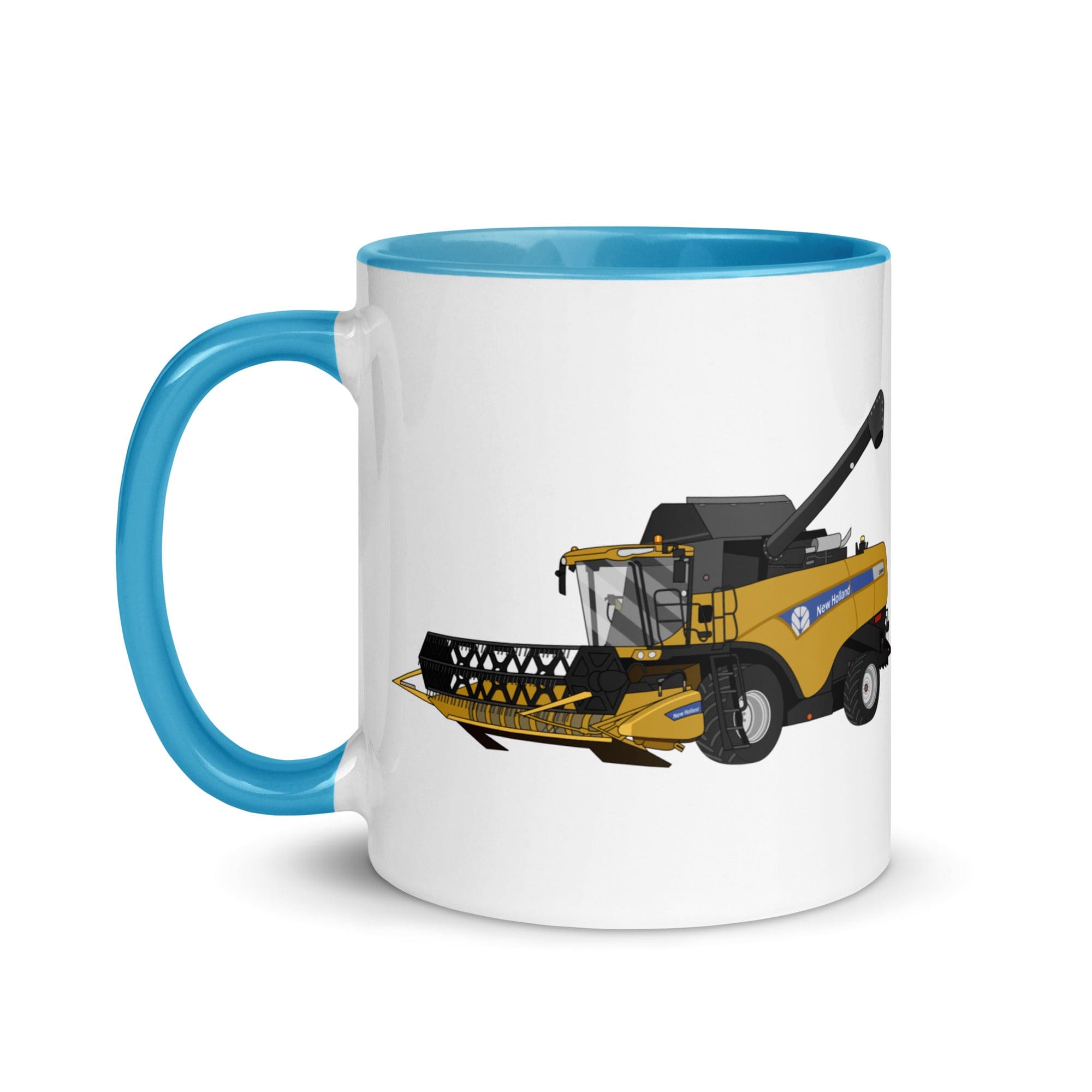 The Tractors Mugs Store New Holland CX 8060 Combine Harvester Mug with Color Inside Quality Farmers Merch