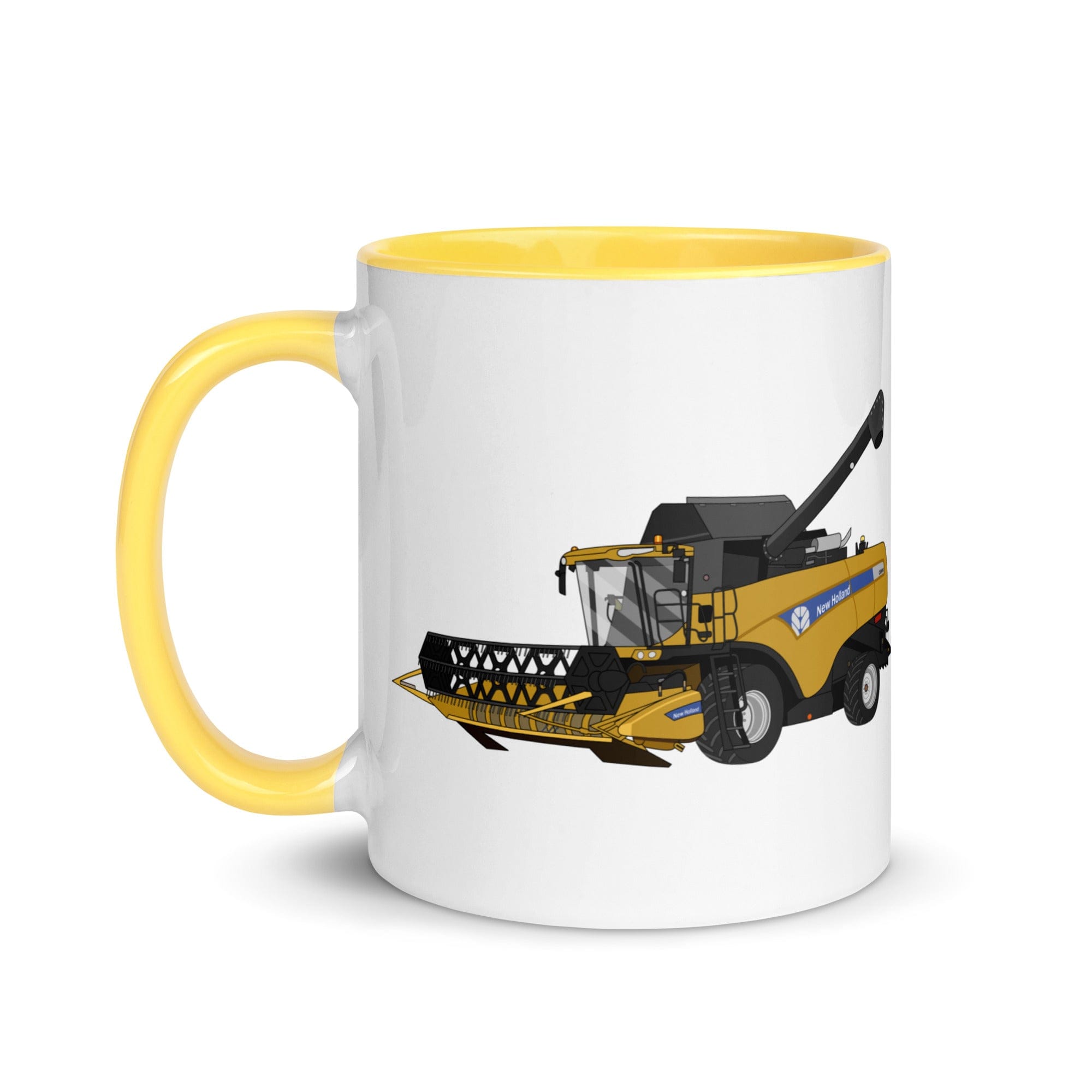 The Tractors Mugs Store New Holland CX 8060 Combine Harvester Mug with Color Inside Quality Farmers Merch
