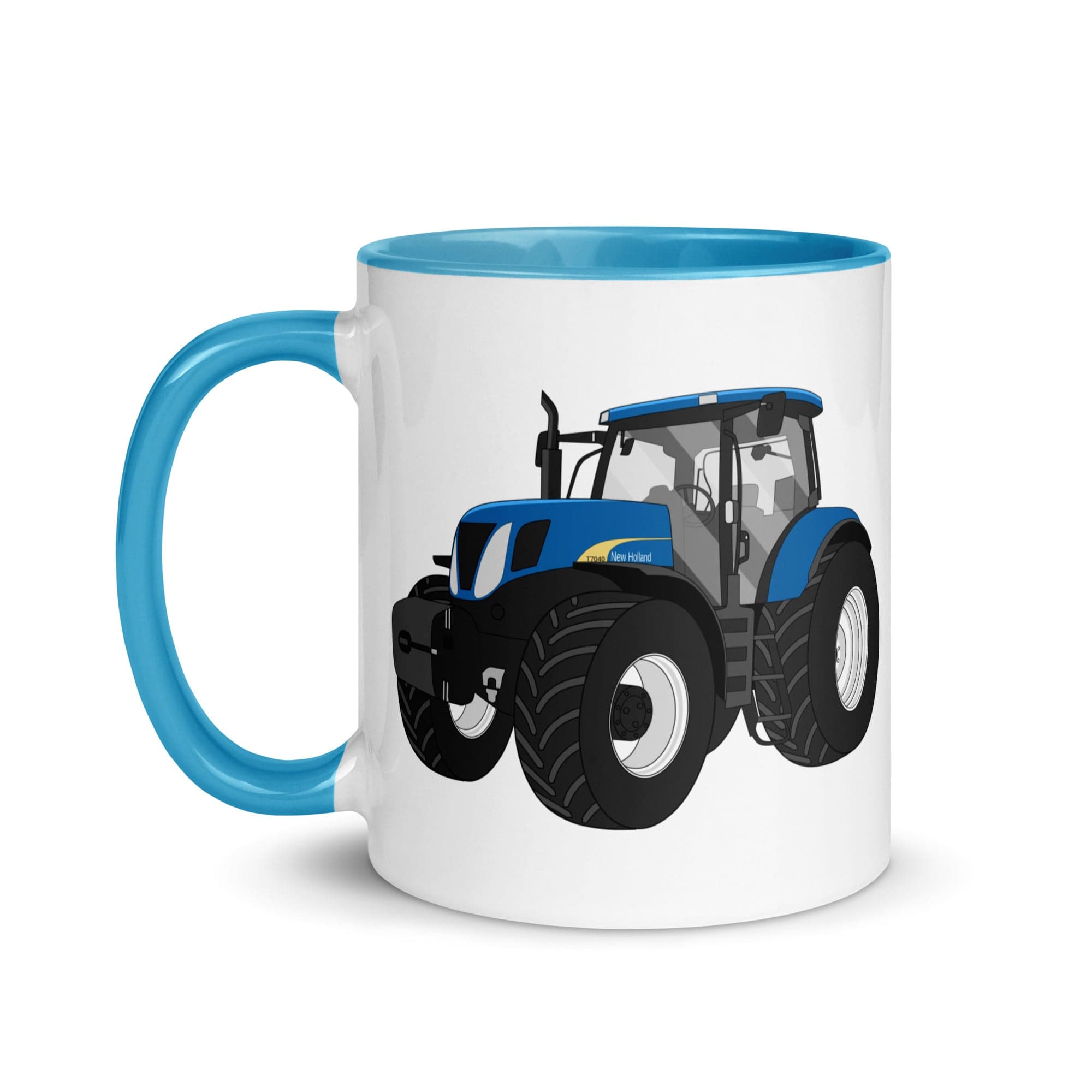 The Tractors Mugs Store New Holland The 7040 -1 Mug with Color Inside Quality Farmers Merch