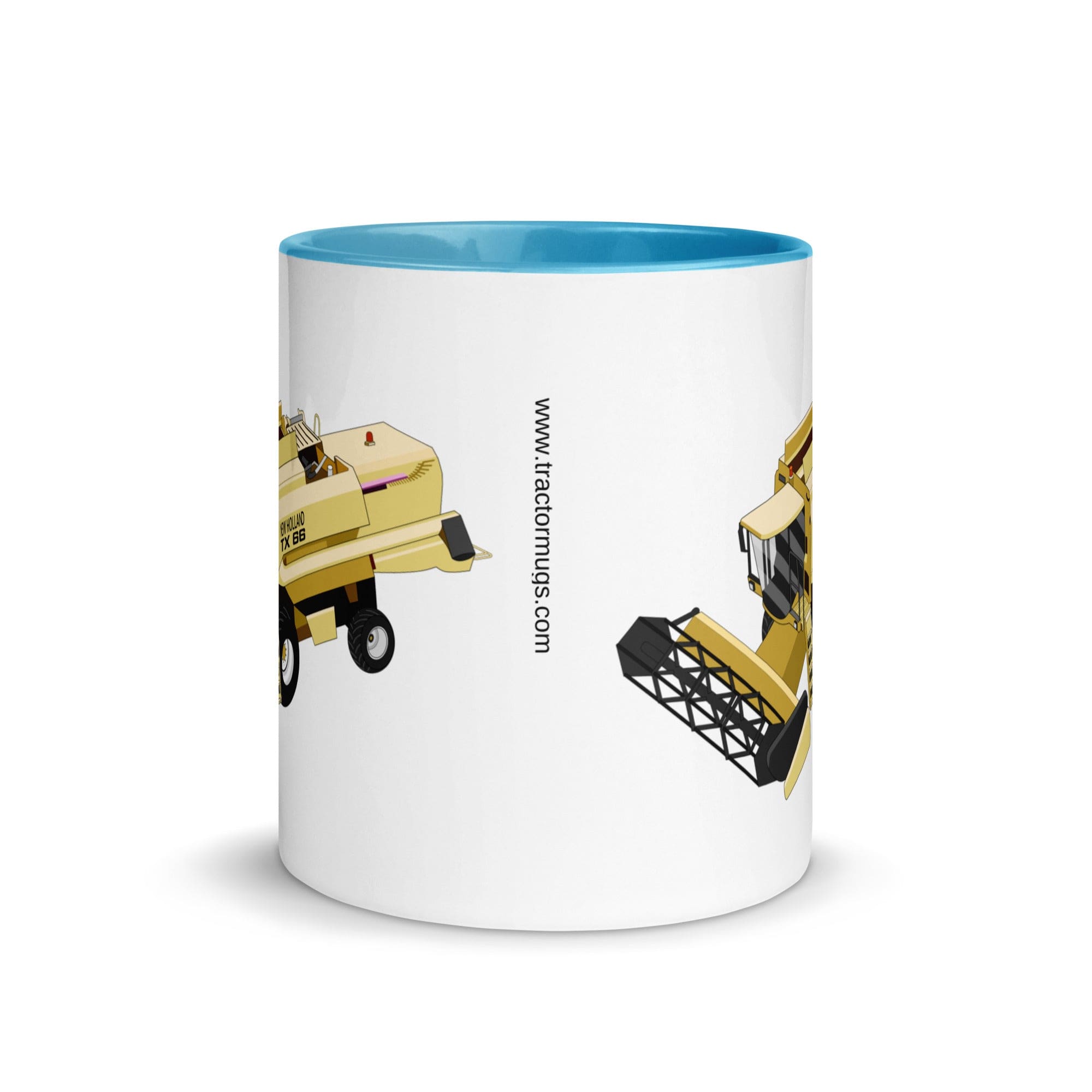 The Tractors Mugs Store New Holland TX 66 Combine Harvester Mug with Color Inside Quality Farmers Merch