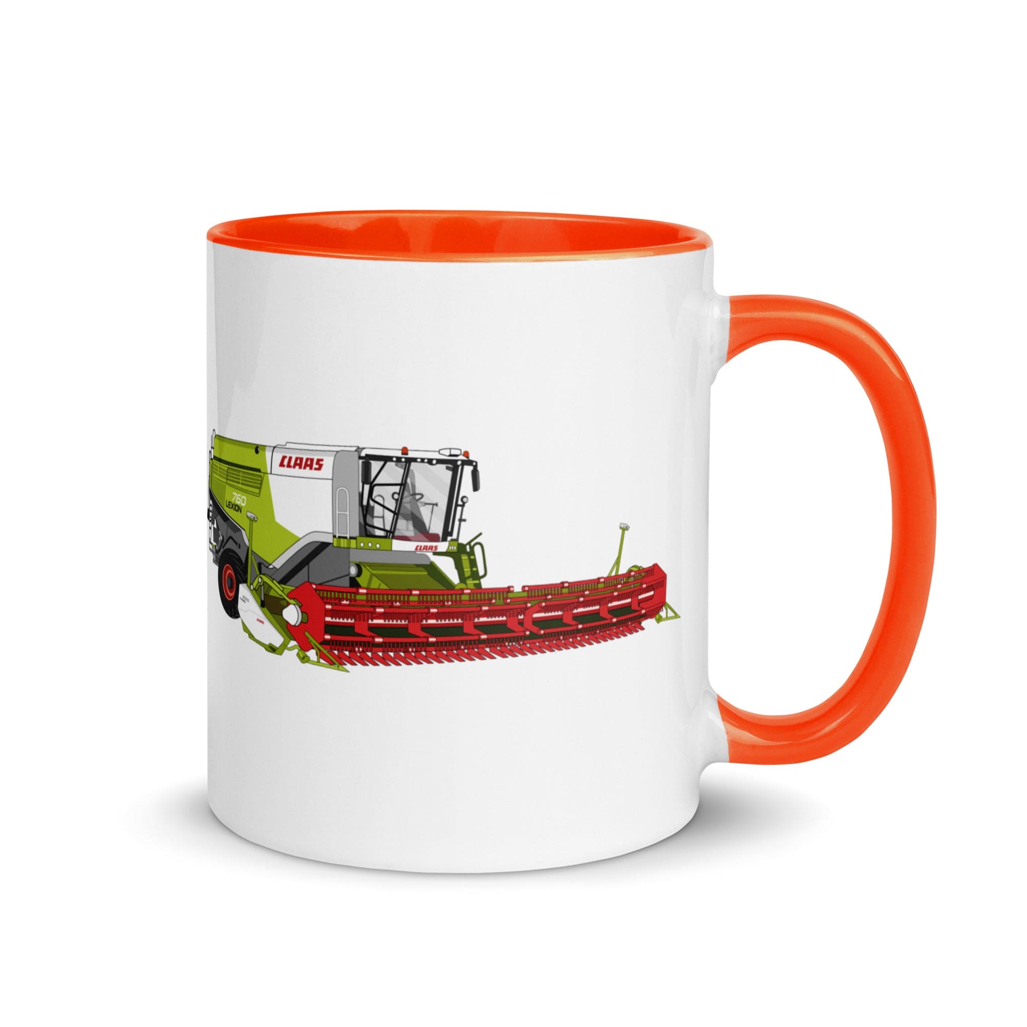 The Tractors Mugs Store Orange Class Lexion 760 TT Mug with Color Inside Quality Farmers Merch