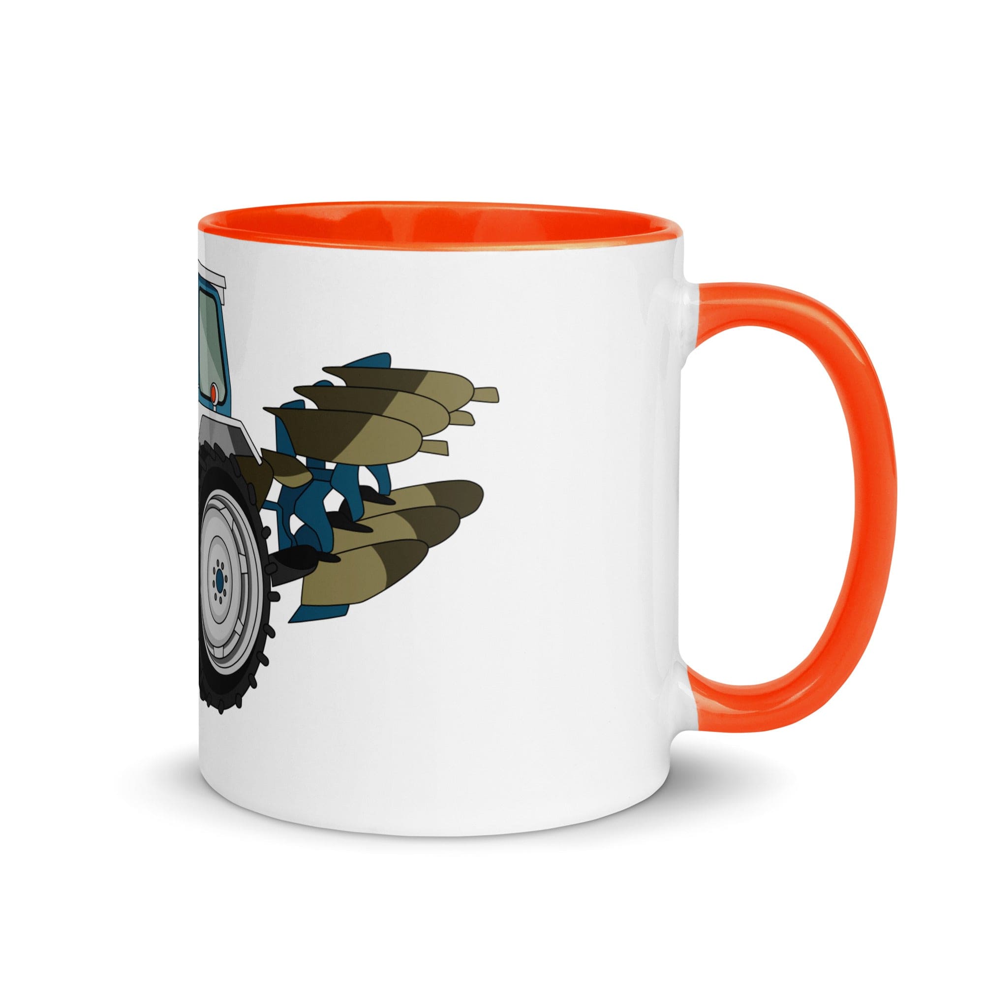 The Tractors Mugs Store Orange Ford 5000 Mug with Color Inside Quality Farmers Merch